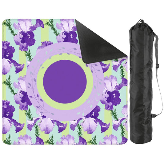 Lavender Luck Iris Flowers Mahjong Mat - Splash Of Mahj And Color Co.