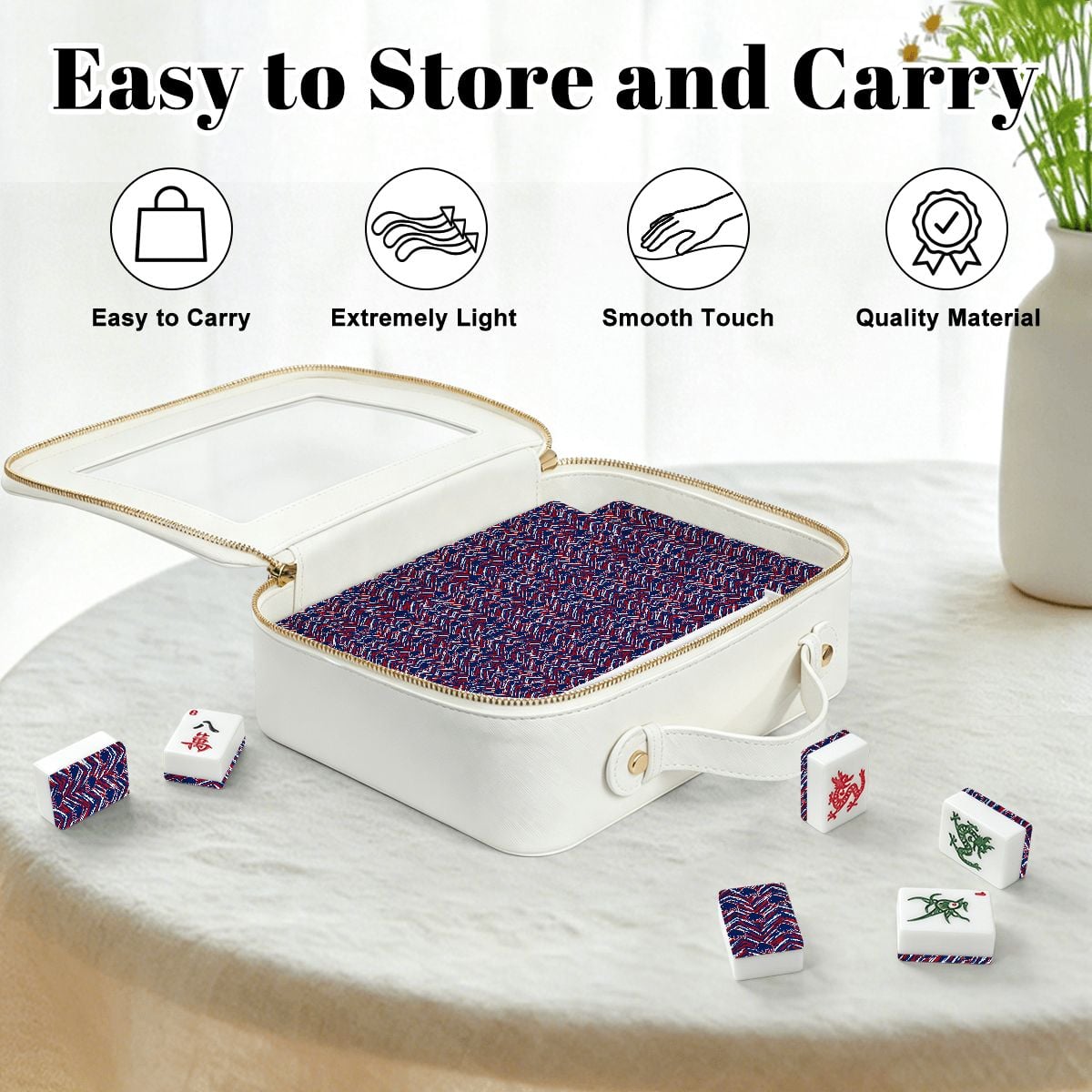 Buffalo Football Fans American Mahjong Tiles And Carry Case