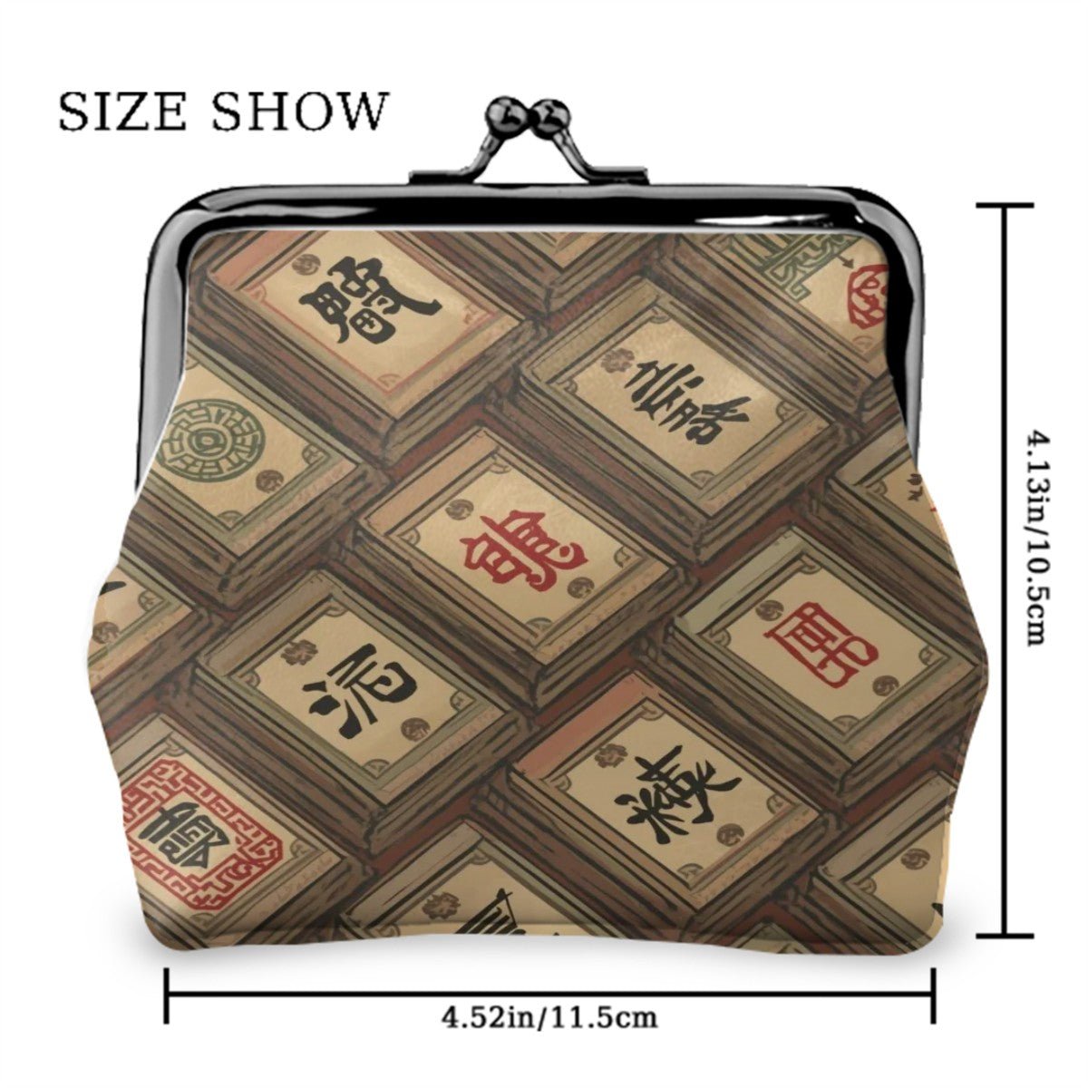 Mahjong Women's Leather Kiss Lock Coin Purse - Splash Of Mahj And Color Co.