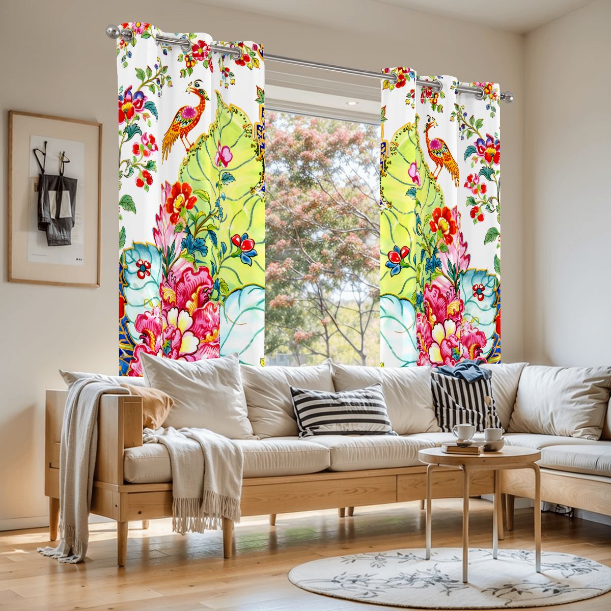 Tobacco Leaf Chinoiseirie Blackout Curtains