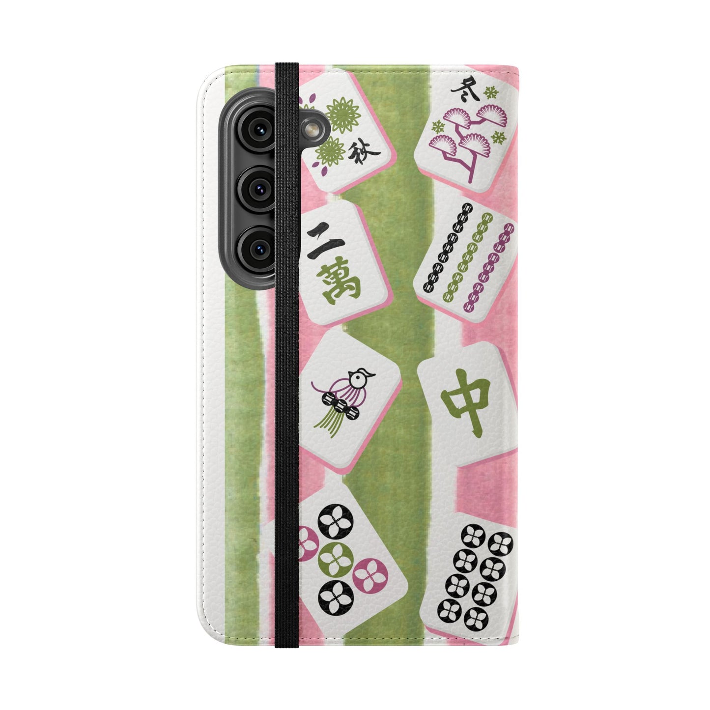 Colorful Mahjong Flip Cases for Phones, Unique Phone Cover, Gift for Gamers, Handheld Device Protection, Stylish Phone Accessory