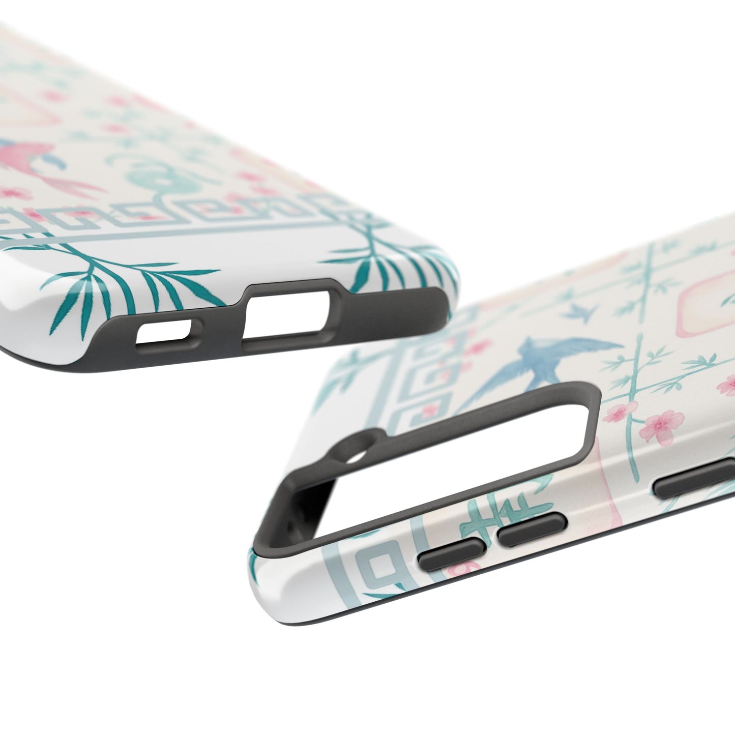Whimsical Mahjong Tile Pastel Preppy Tough Phone Cases with Vibrant Oriental Designs Mahj Lover Gift