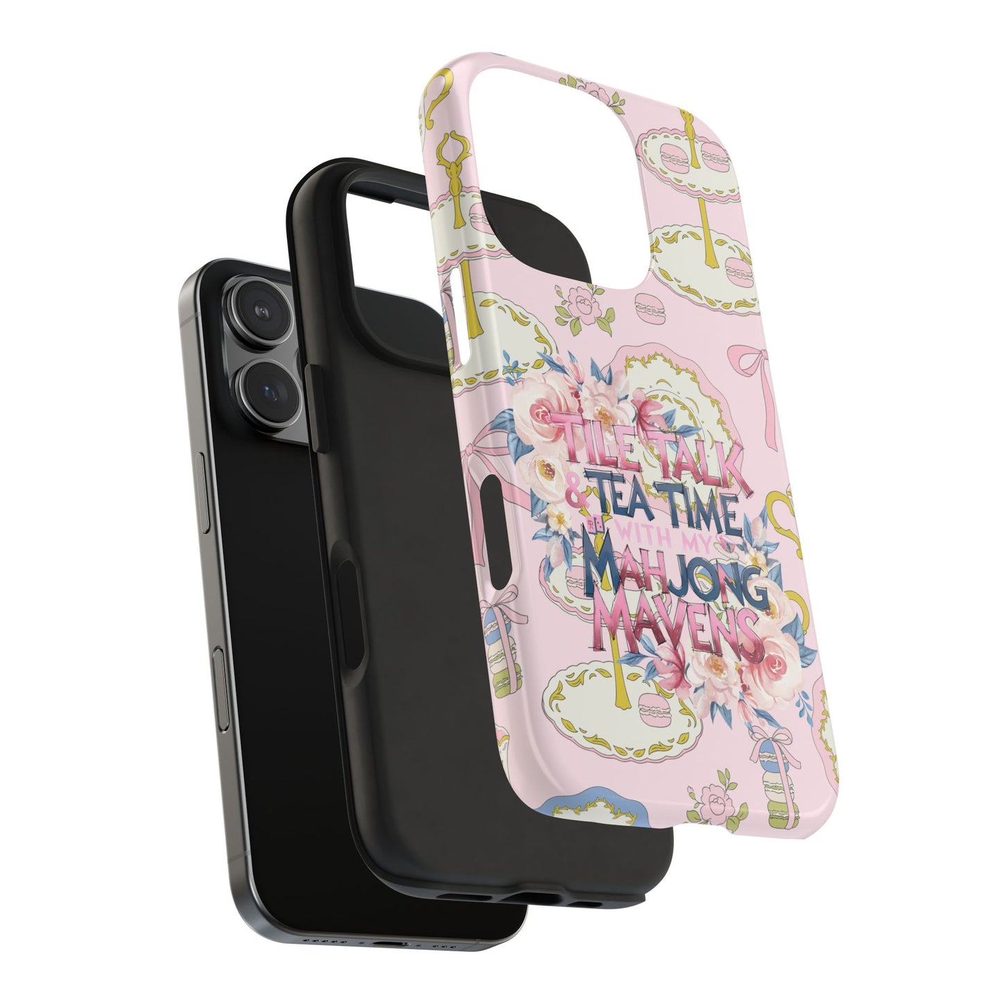 Tea Time Mahjong Phone Case - Stylish Tough Phone Case for Gamers, Tea Lovers, Unique Gift, Protection, Fun Design