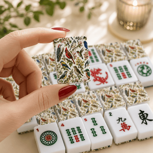 Vintage Birdwatcher's Society American Mahjong Tiles And Carry Case - Splash Of Mahj And Color Co.