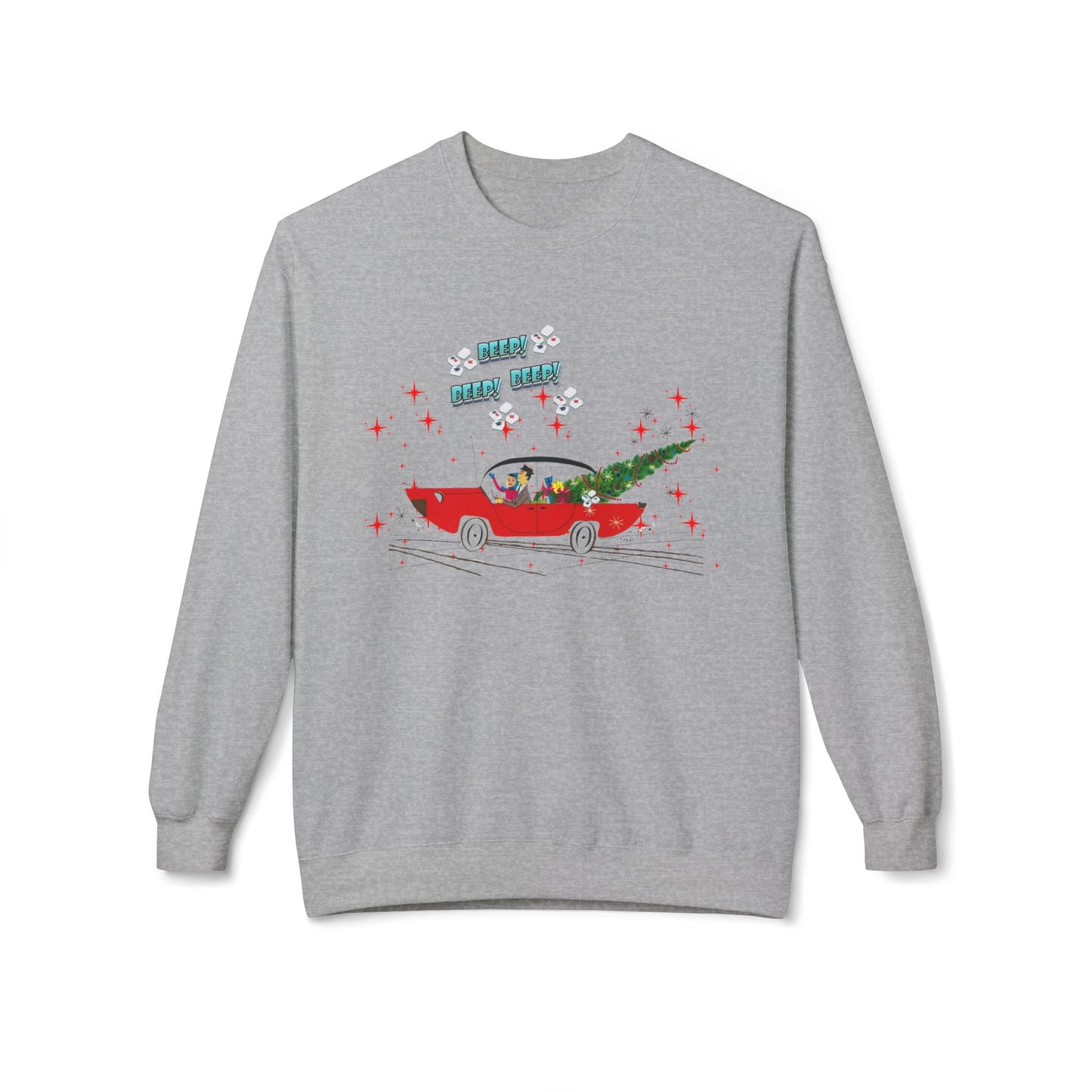 Nostalgic Mahjong Funny Vintage Designed Christmas Crewneck Sweatshirt, Cozy Christmas Sweater For Mahj Lover