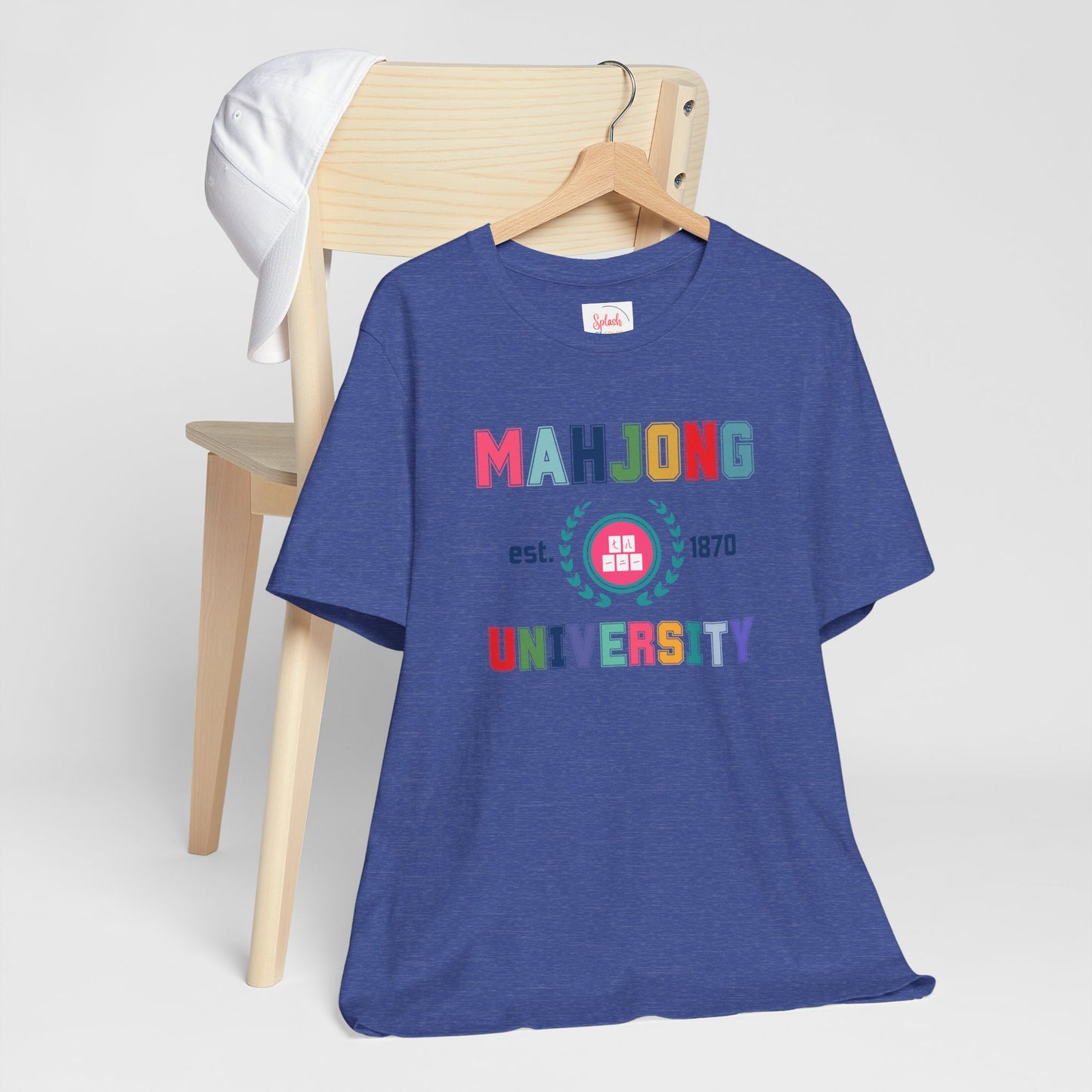 Mahjong University Unisex Tee, Fun Graphic T-Shirt, Perfect for Casual Wear Game Nights