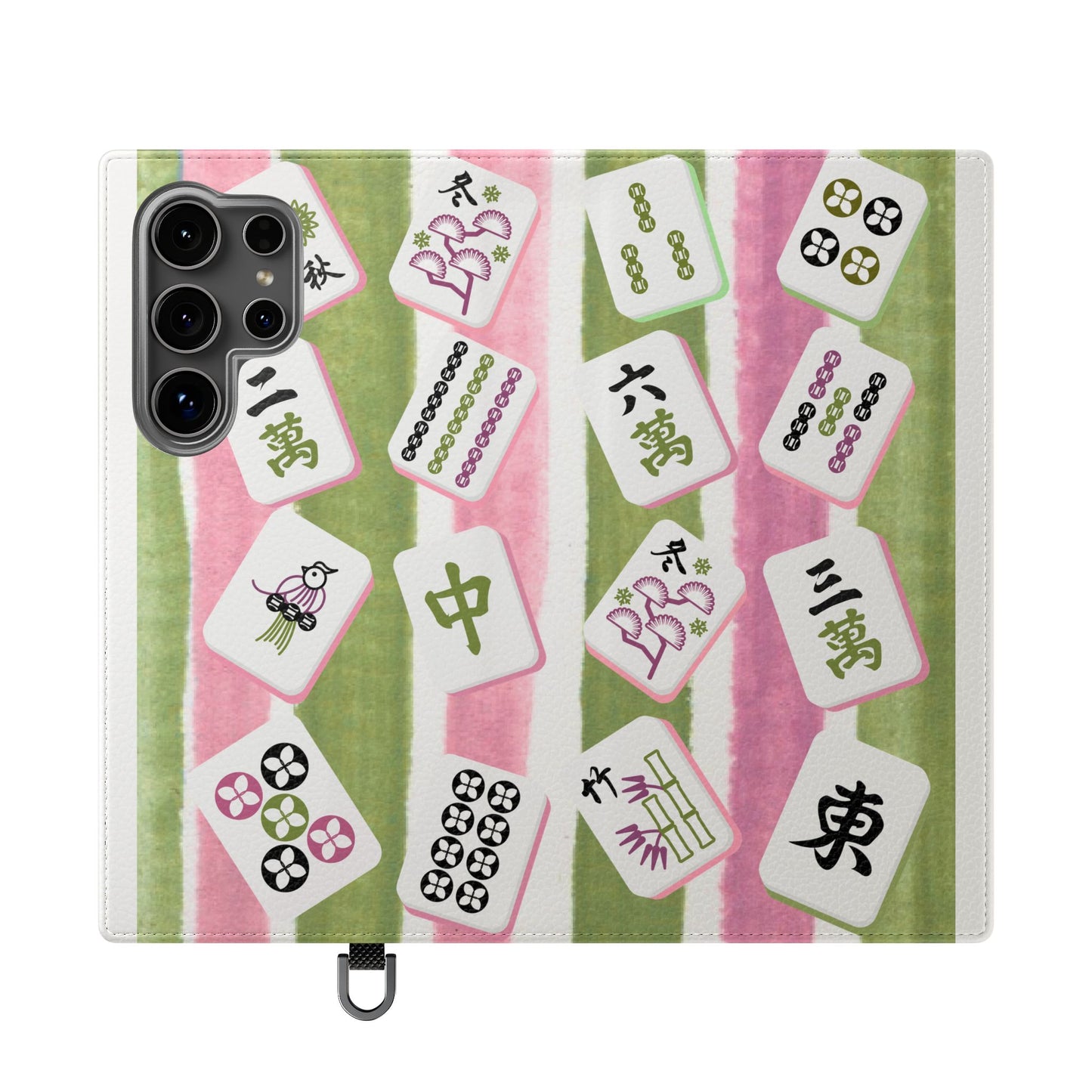 Colorful Mahjong Flip Cases for Phones, Unique Phone Cover, Gift for Gamers, Handheld Device Protection, Stylish Phone Accessory