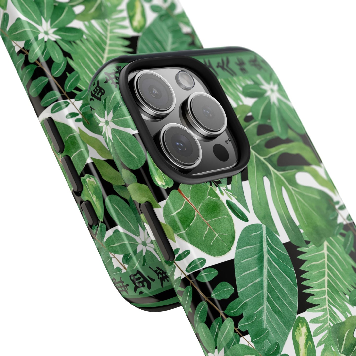 Tropical Mahjong Phone Case Tough Phone Case, Monstera Boho Style