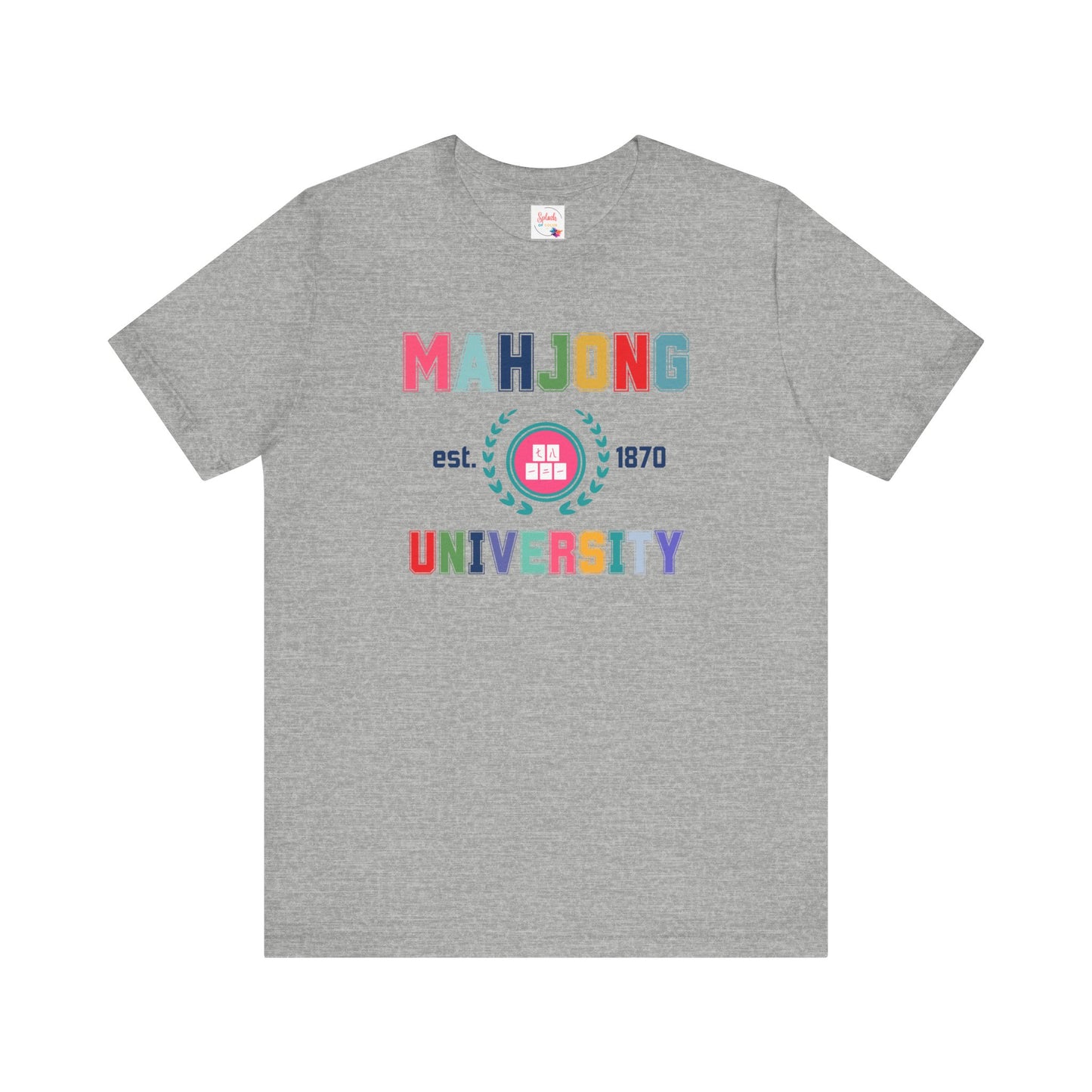 Mahjong University Unisex Tee, Fun Graphic T-Shirt, Perfect for Casual Wear Game Nights