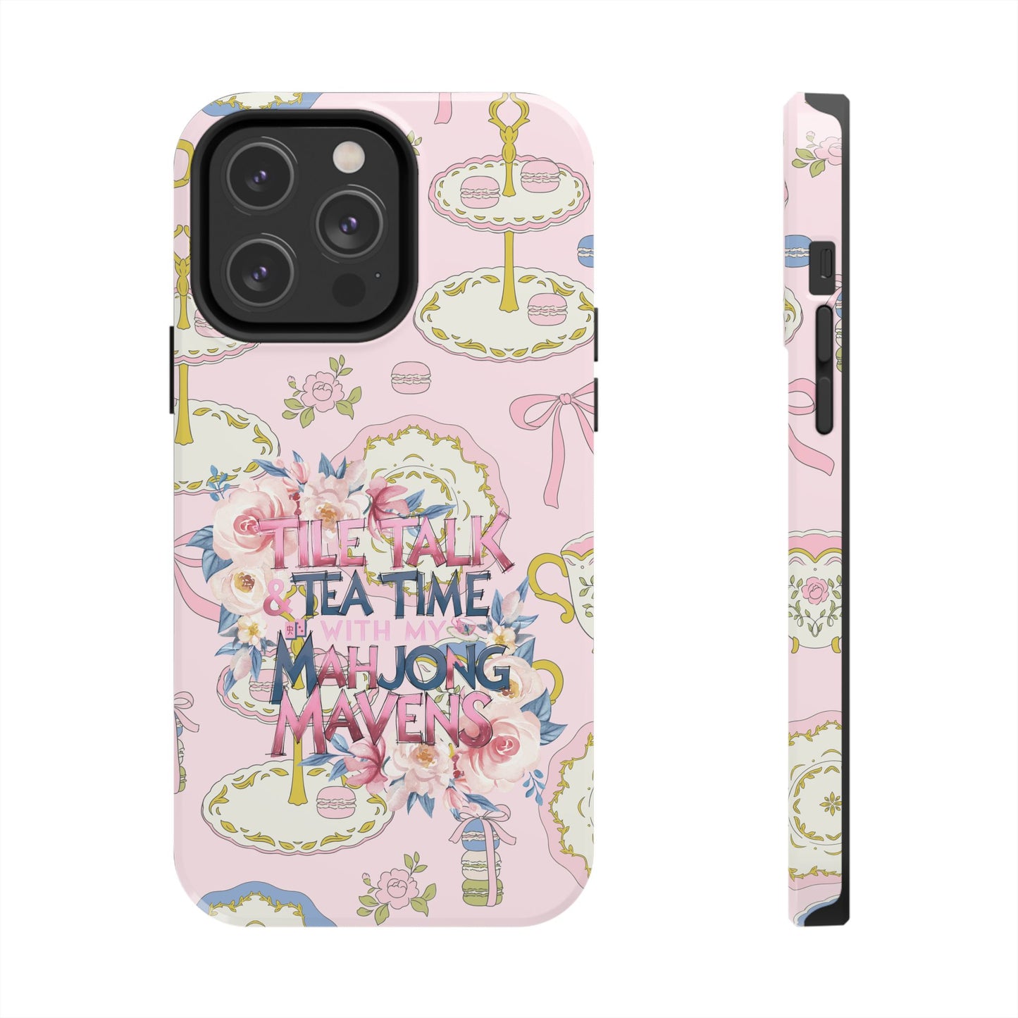 Tea Time Mahjong Phone Case - Stylish Tough Phone Case for Gamers, Tea Lovers, Unique Gift, Protection, Fun Design