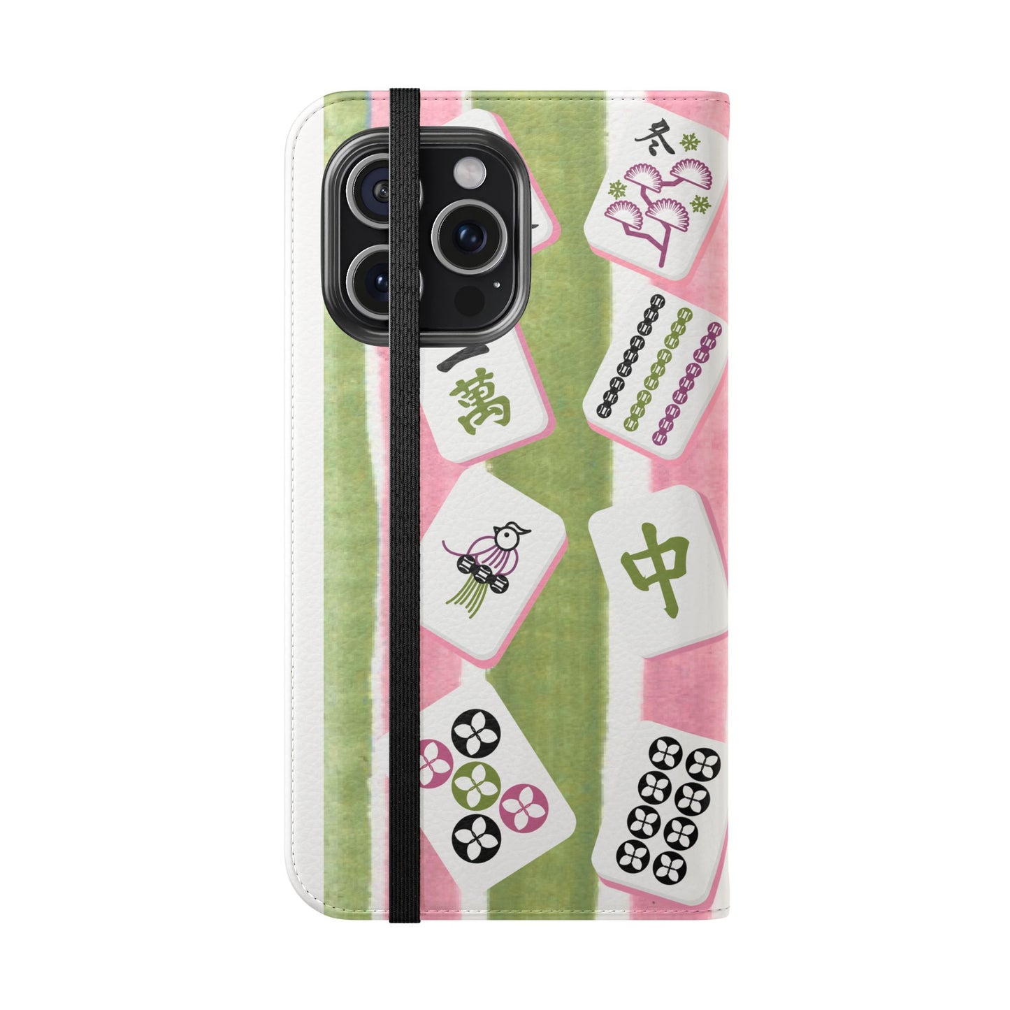 Colorful Mahjong Flip Cases for Phones, Unique Phone Cover, Gift for Gamers, Handheld Device Protection, Stylish Phone Accessory