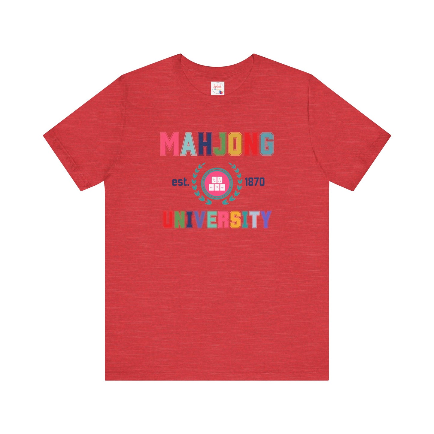 Mahjong University Unisex Tee, Fun Graphic T-Shirt, Perfect for Casual Wear Game Nights