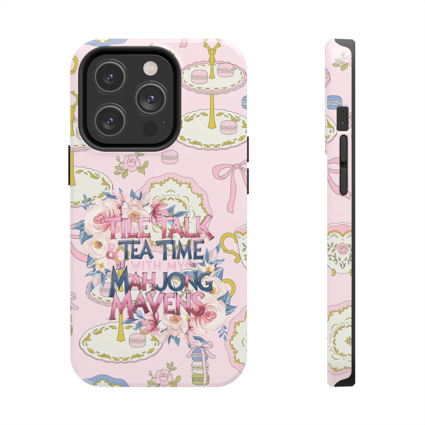 Tea Time Mahjong Phone Case - Stylish Tough Phone Case for Gamers, Tea Lovers, Unique Gift, Protection, Fun Design