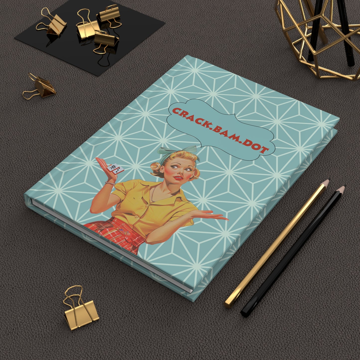 Funny Mahjong Crack Bam Dot Hardcover Writing Notebook For Mahj Lovers With A Sense Of Humor