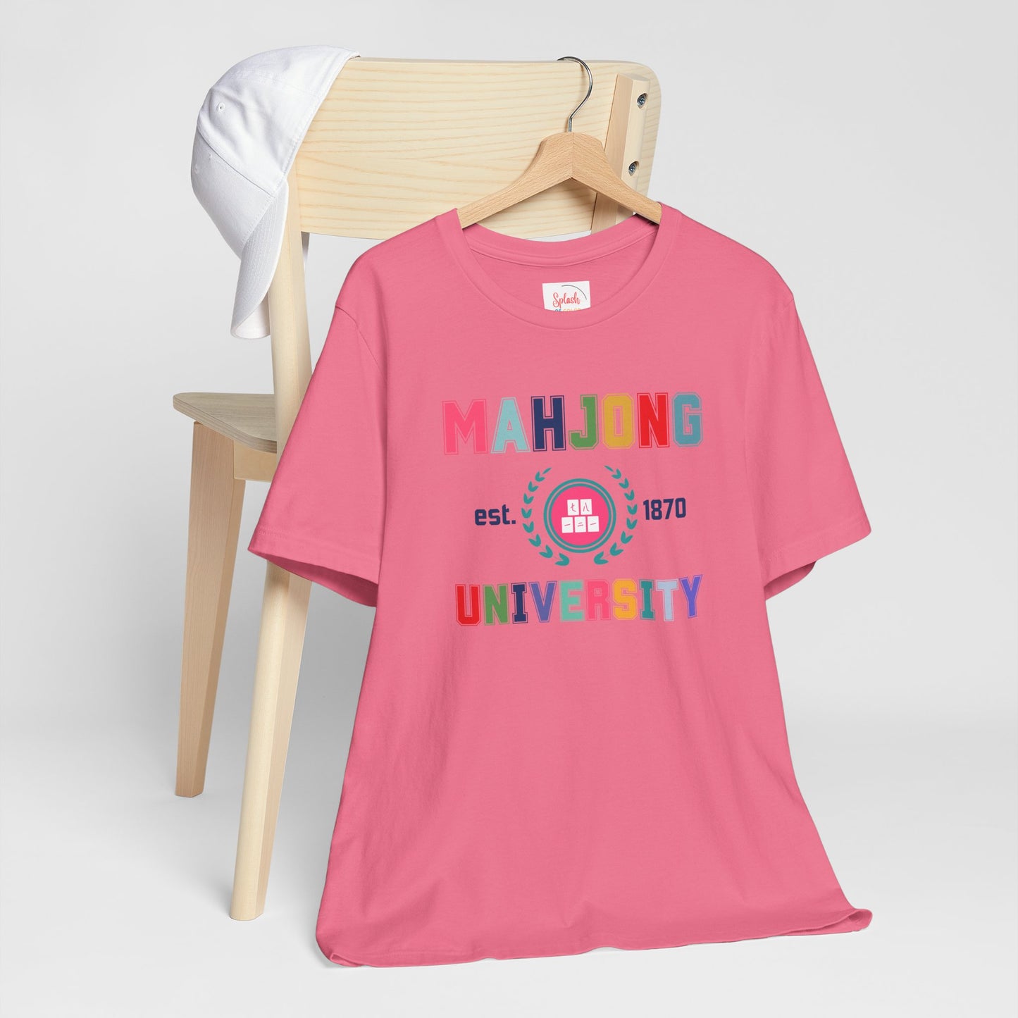 Mahjong University Unisex Tee, Fun Graphic T-Shirt, Perfect for Casual Wear Game Nights