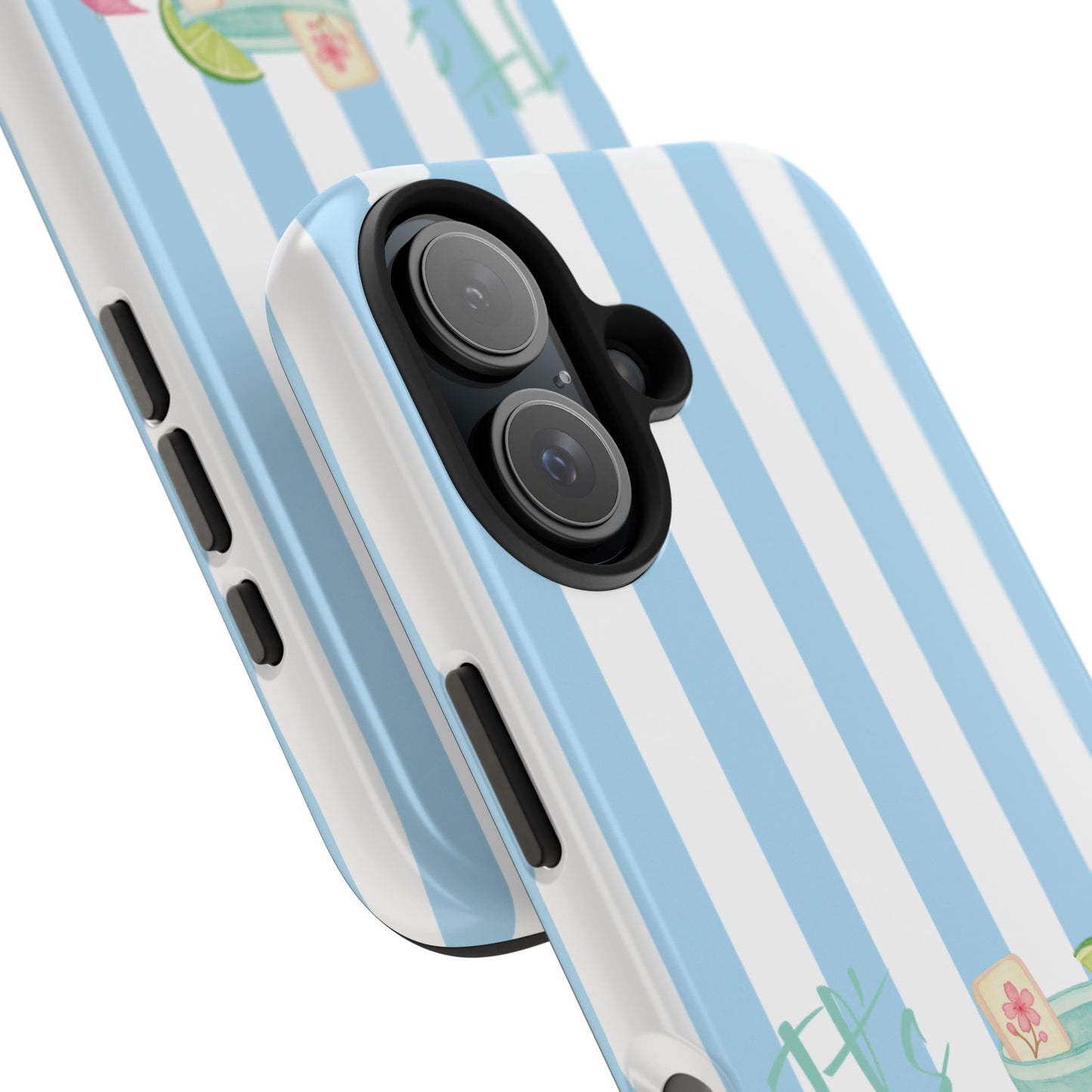 Mahjong Phone Case, Funny It's Kong O' Clock Somewhere, Blue White Preppy Style