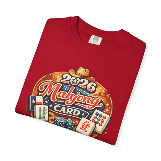 2026 Mahjong Card T-Shirt — Vintage Casino Tiles Tee - Splash of Color Co.