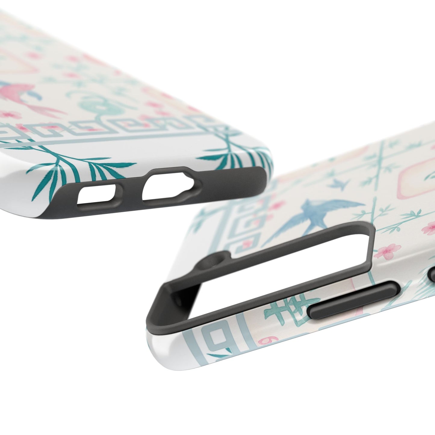 Whimsical Mahjong Tile Pastel Preppy Tough Phone Cases with Vibrant Oriental Designs Mahj Lover Gift
