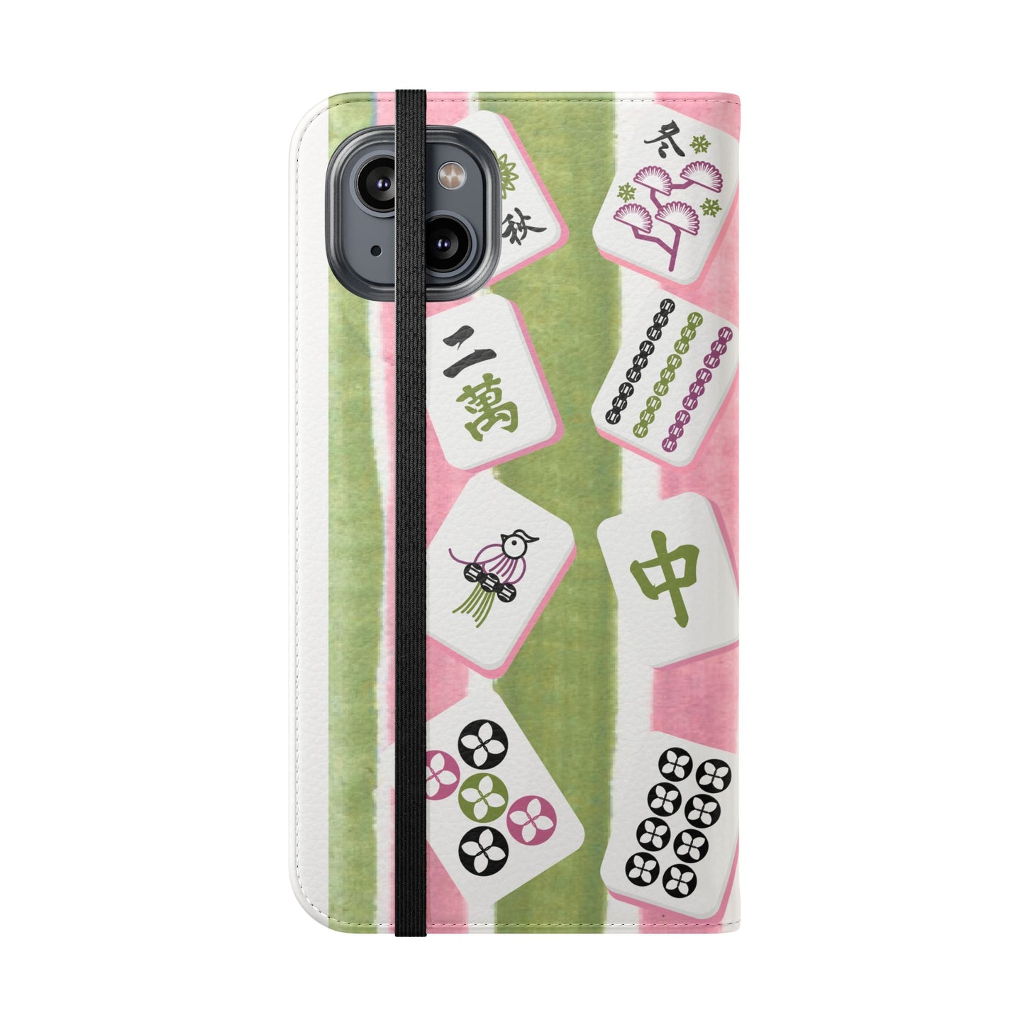 Colorful Mahjong Flip Cases for Phones, Unique Phone Cover, Gift for Gamers, Handheld Device Protection, Stylish Phone Accessory