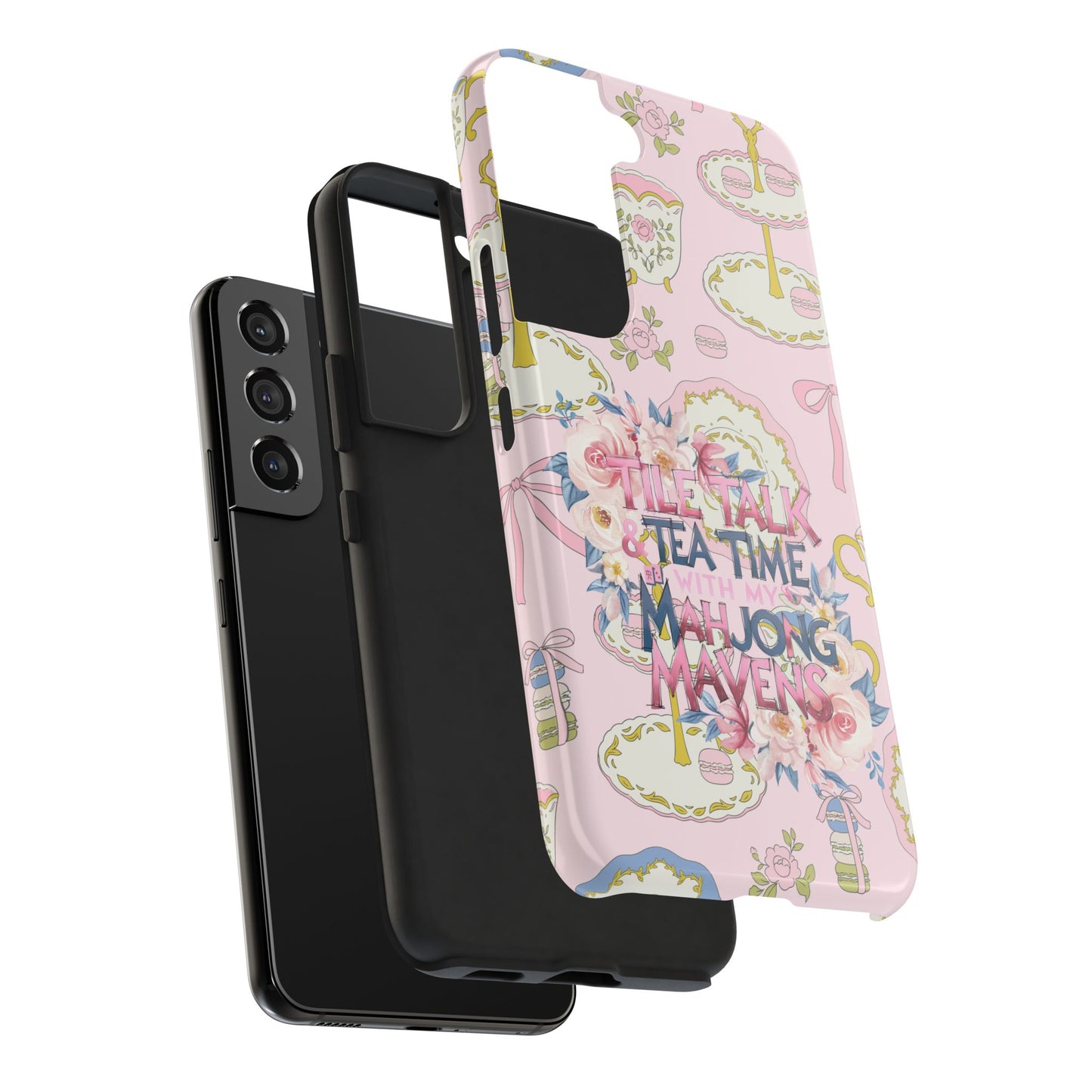 Tea Time Mahjong Phone Case - Stylish Tough Phone Case for Gamers, Tea Lovers, Unique Gift, Protection, Fun Design
