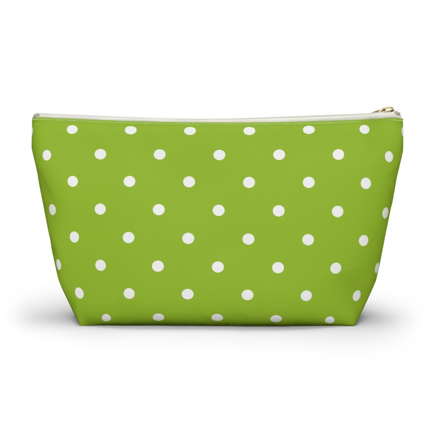 Whimsical Mahjong Tile Tote Pouch, Green Citrus Polka Dot One Bam Bird Colorful Bird Mahj Gift