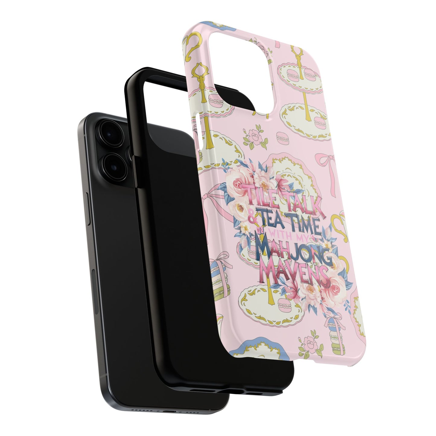 Tea Time Mahjong Phone Case - Stylish Tough Phone Case for Gamers, Tea Lovers, Unique Gift, Protection, Fun Design