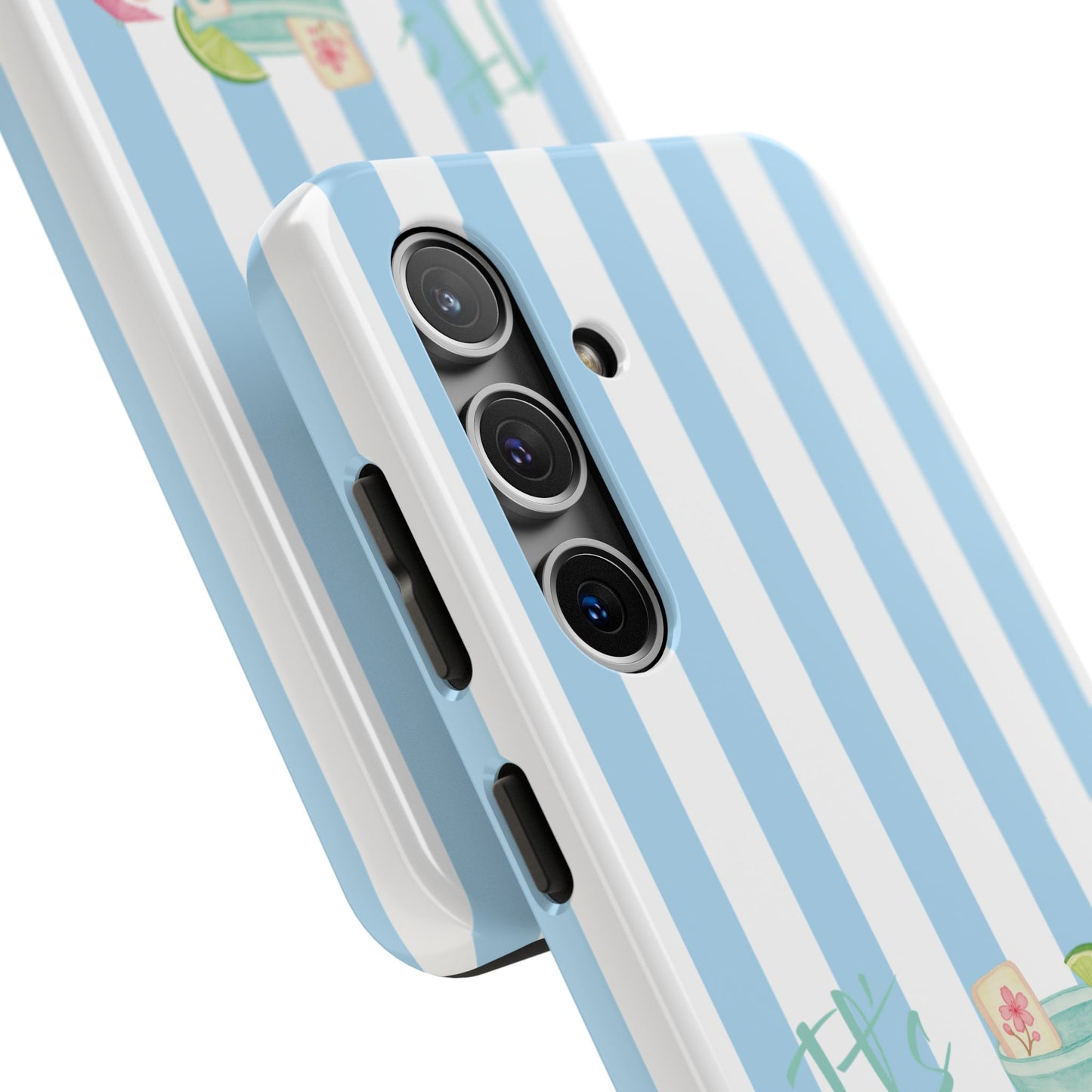 Mahjong Phone Case, Funny It's Kong O' Clock Somewhere, Blue White Preppy Style