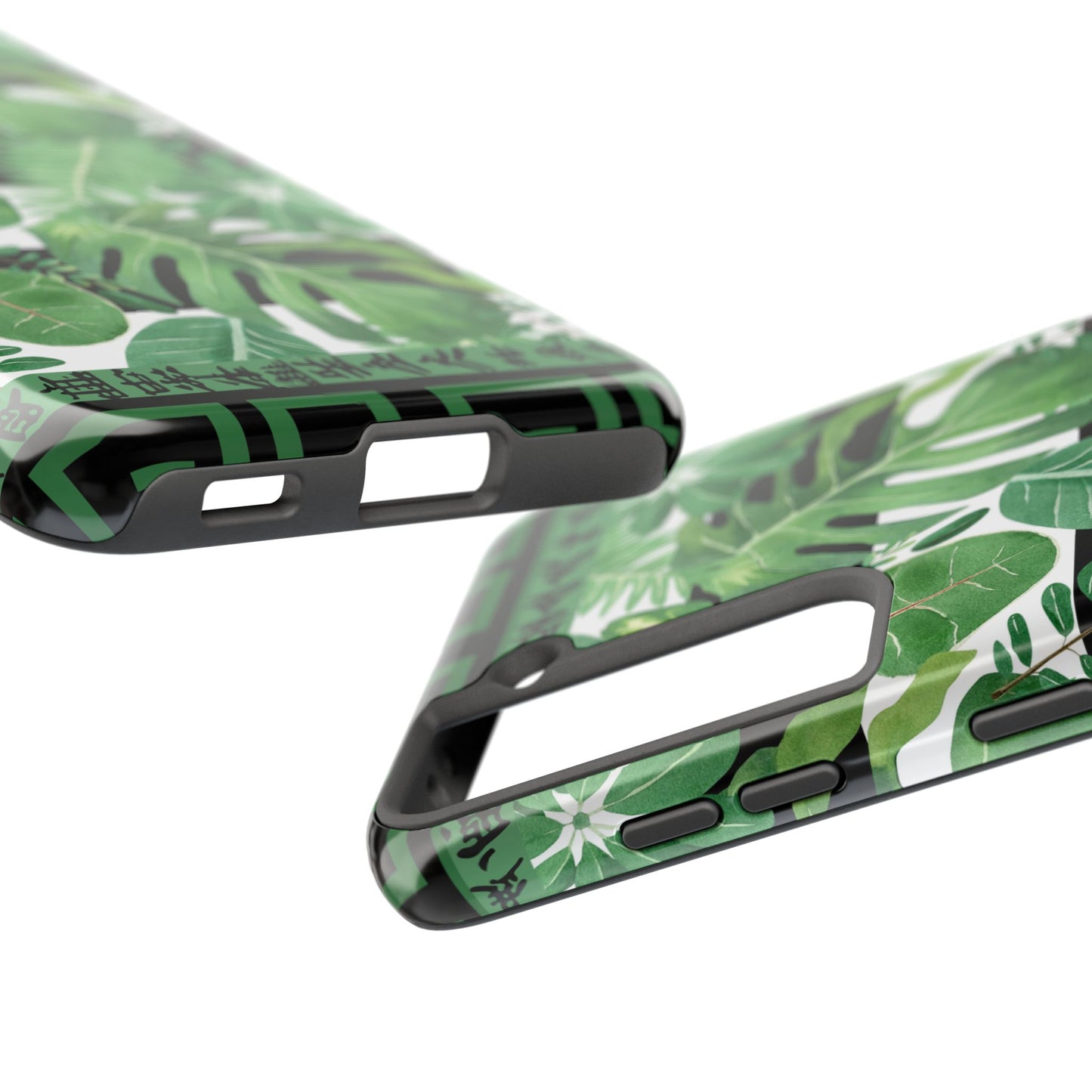 Tropical Mahjong Phone Case Tough Phone Case, Monstera Boho Style