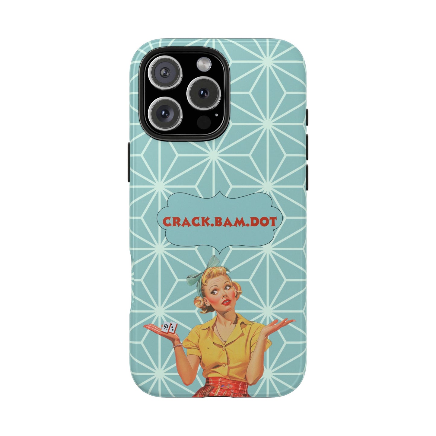 Mahjong Funny Phone Case, Crack Bam Dot Vintage Style, Funny Gift for Friends, Durable Protection, Perfect for Any Occasion