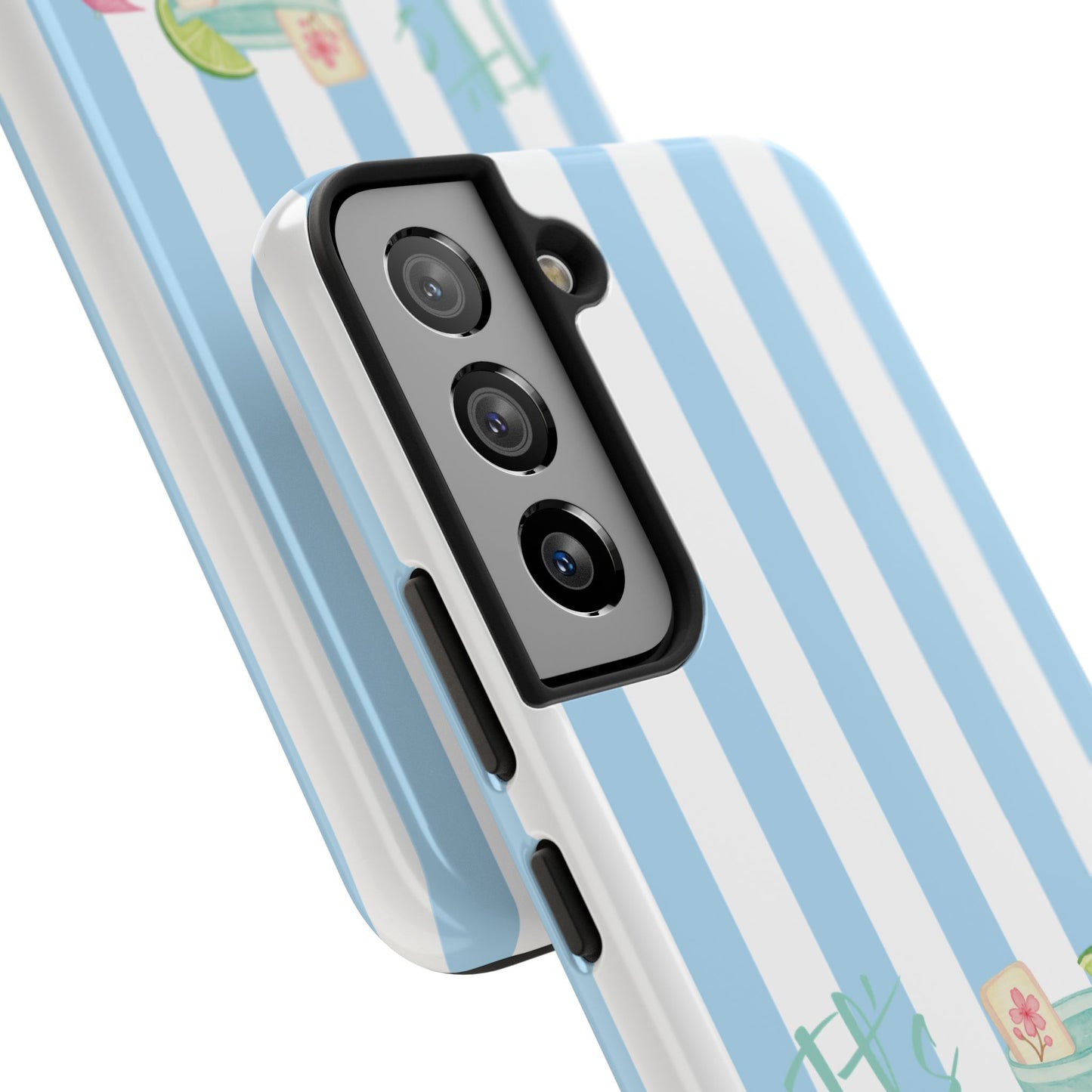 Mahjong Phone Case, Funny It's Kong O' Clock Somewhere, Blue White Preppy Style