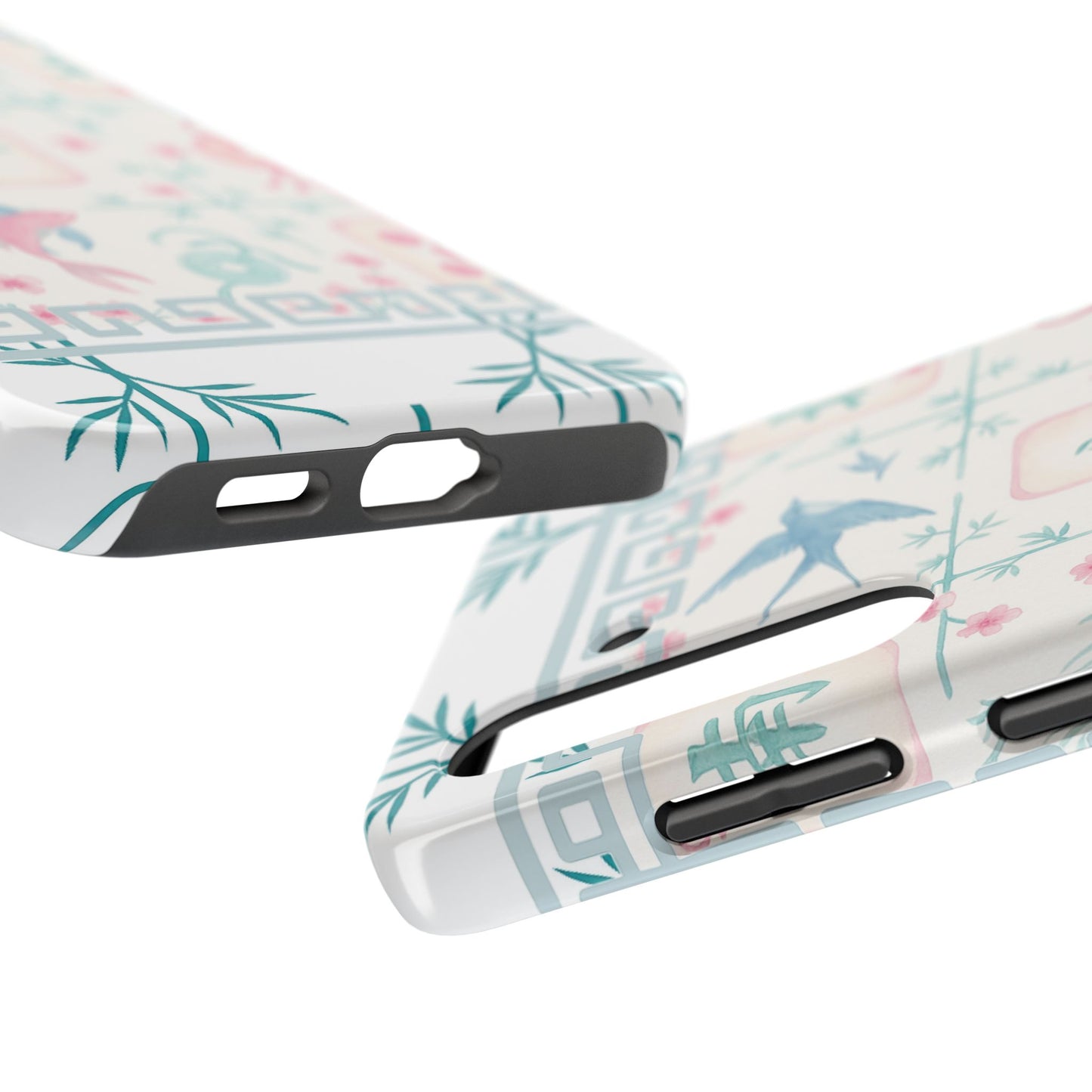 Whimsical Mahjong Tile Pastel Preppy Tough Phone Cases with Vibrant Oriental Designs Mahj Lover Gift