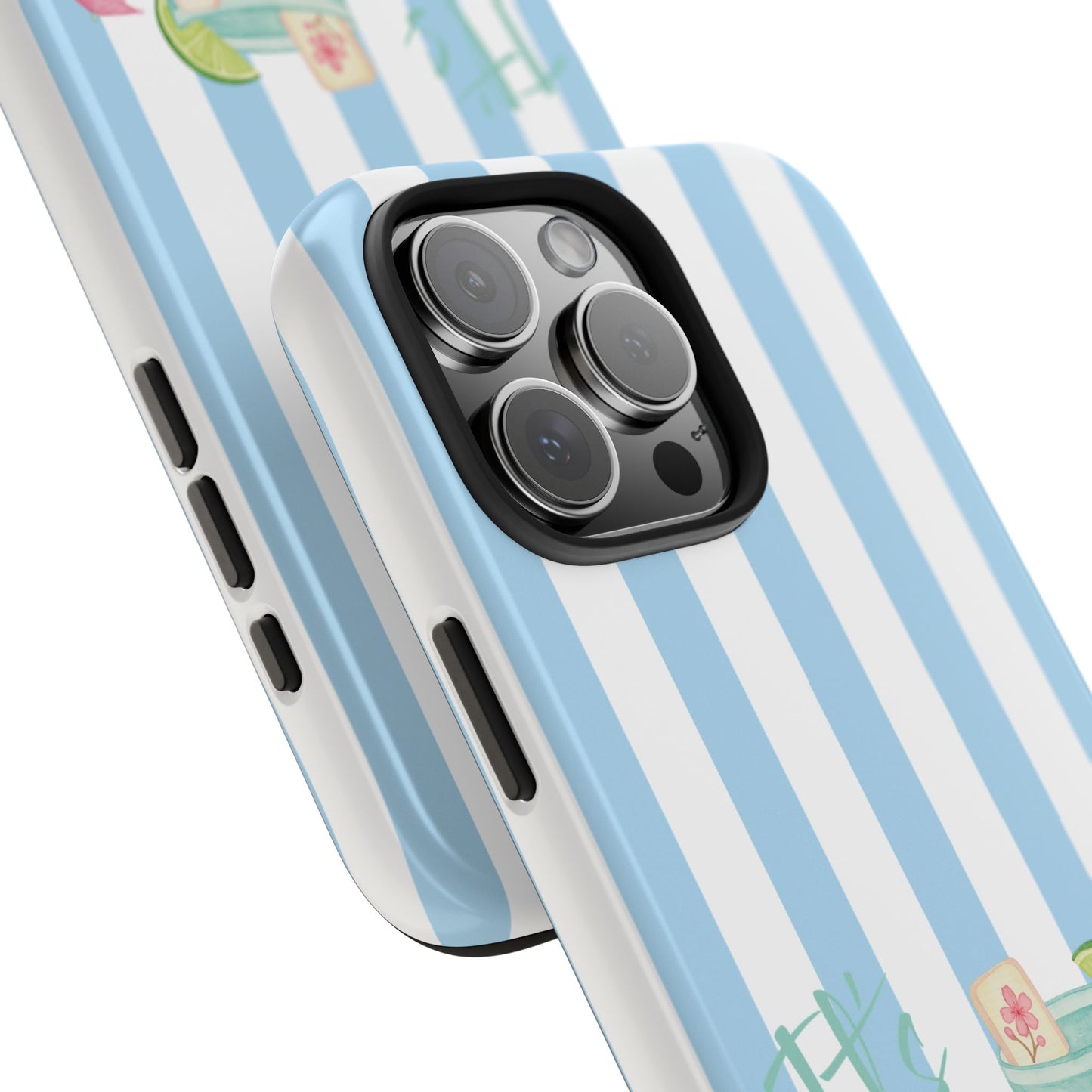 Mahjong Phone Case, Funny It's Kong O' Clock Somewhere, Blue White Preppy Style