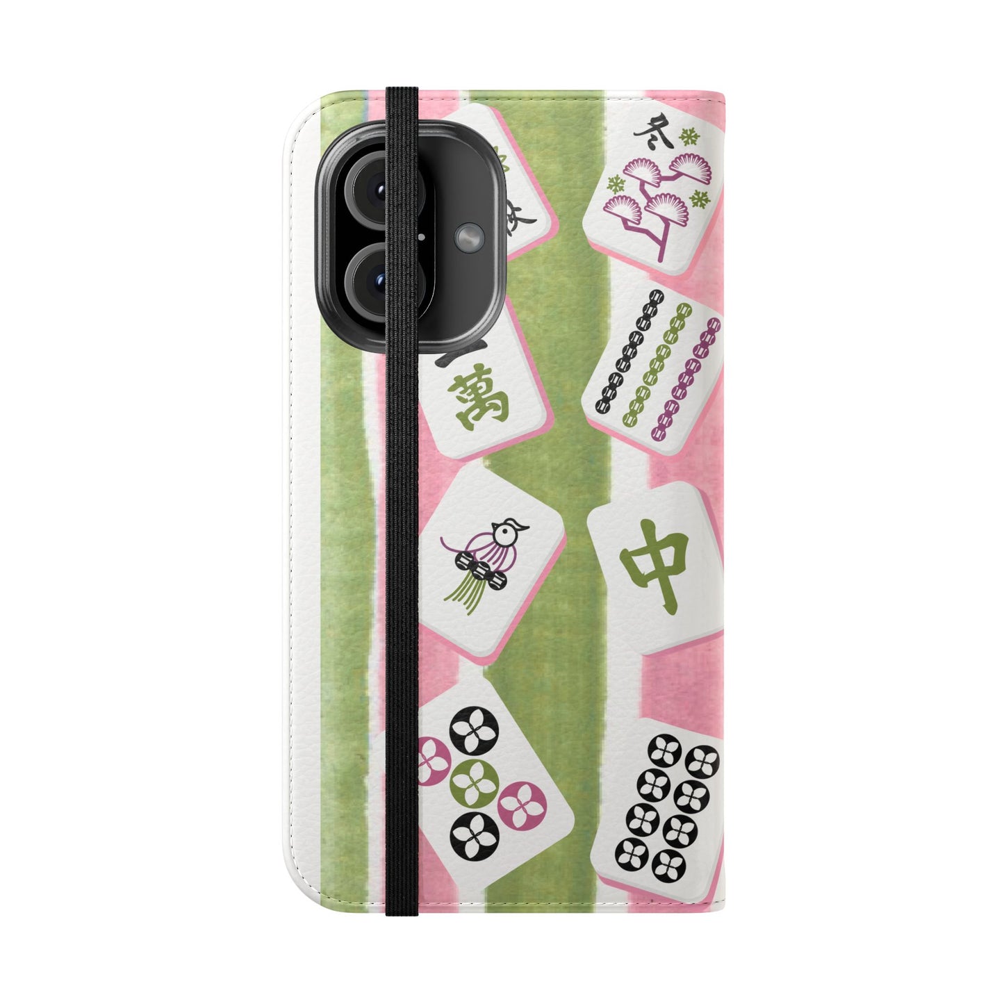 Colorful Mahjong Flip Cases for Phones, Unique Phone Cover, Gift for Gamers, Handheld Device Protection, Stylish Phone Accessory