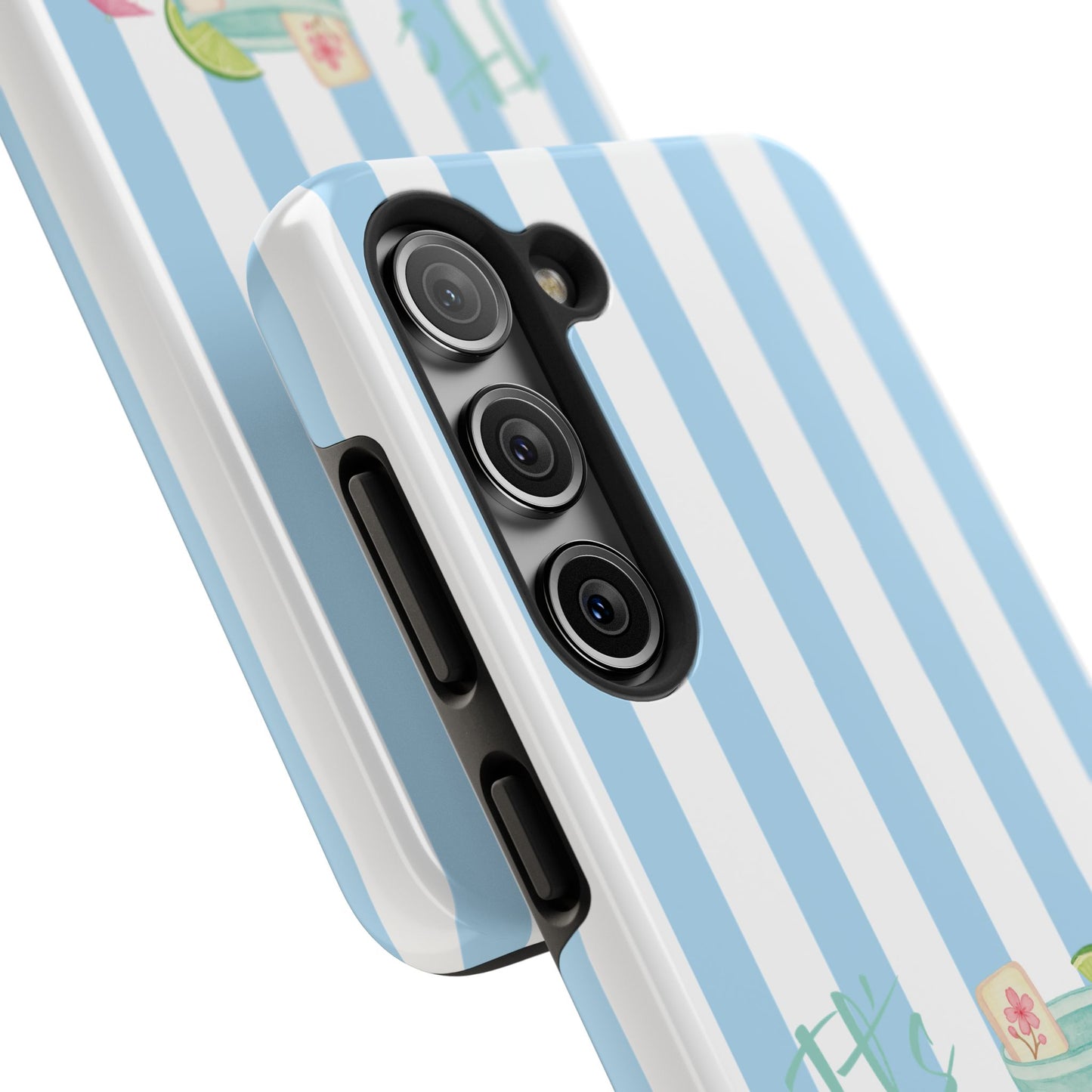 Mahjong Phone Case, Funny It's Kong O' Clock Somewhere, Blue White Preppy Style