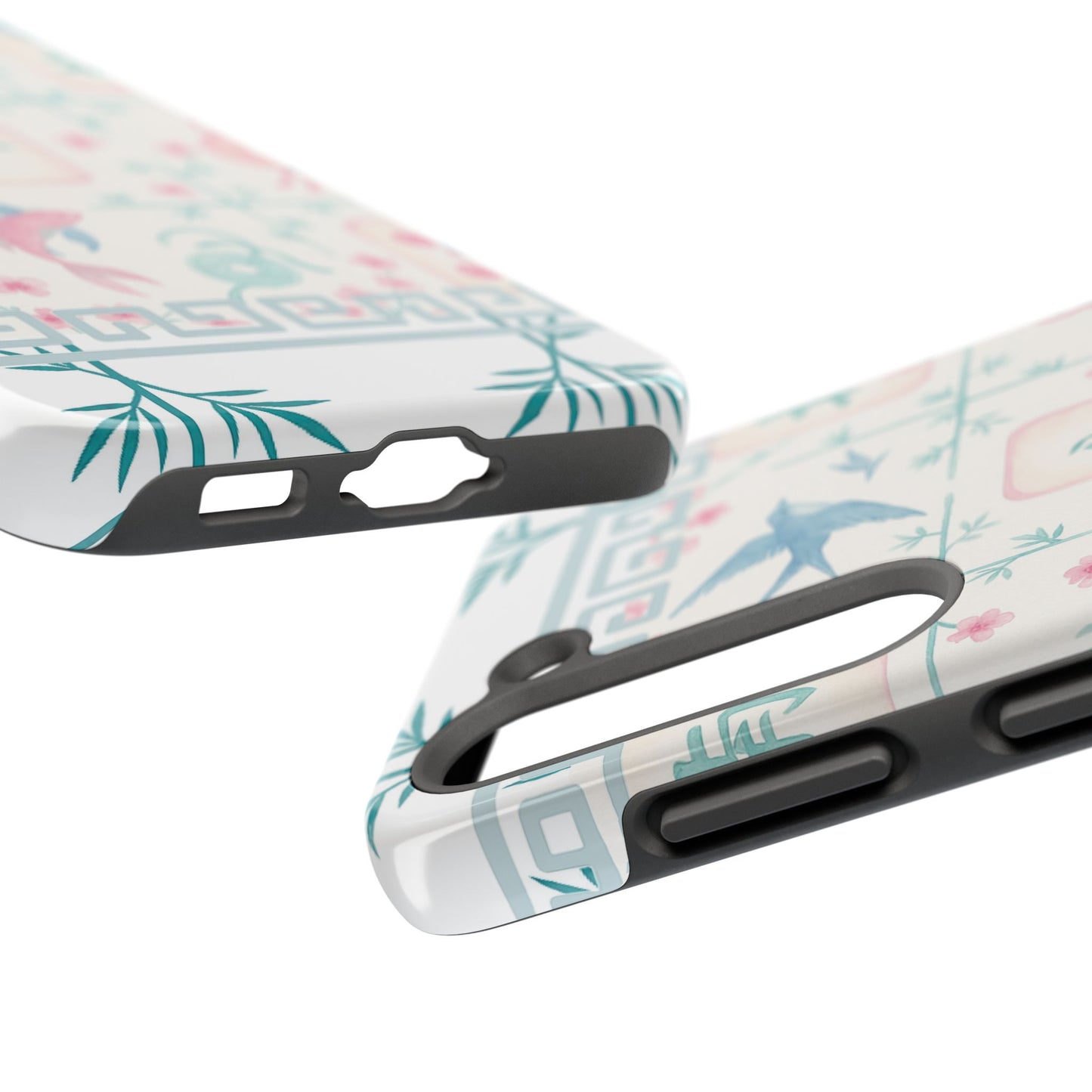 Whimsical Mahjong Tile Pastel Preppy Tough Phone Cases with Vibrant Oriental Designs Mahj Lover Gift