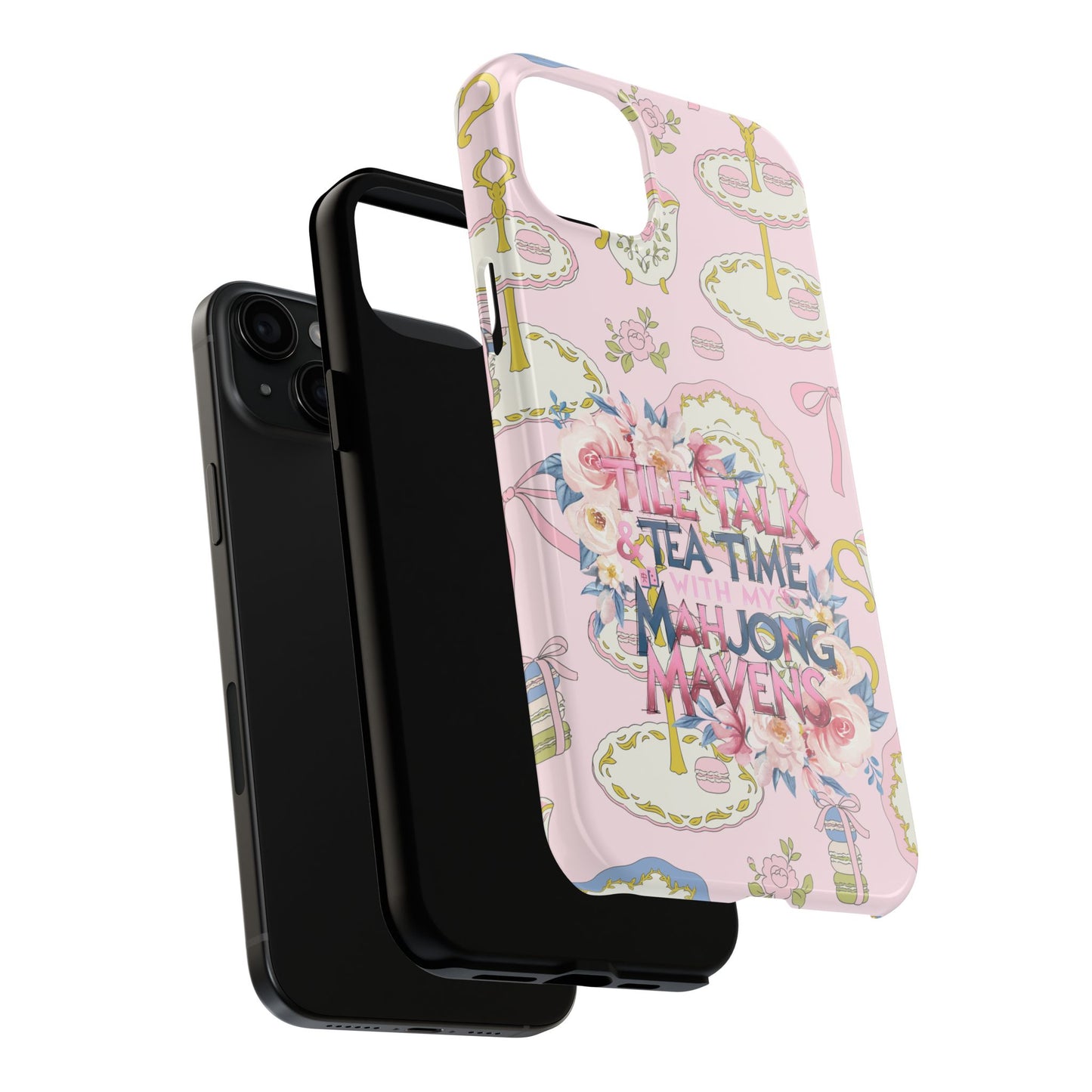 Tea Time Mahjong Phone Case - Stylish Tough Phone Case for Gamers, Tea Lovers, Unique Gift, Protection, Fun Design