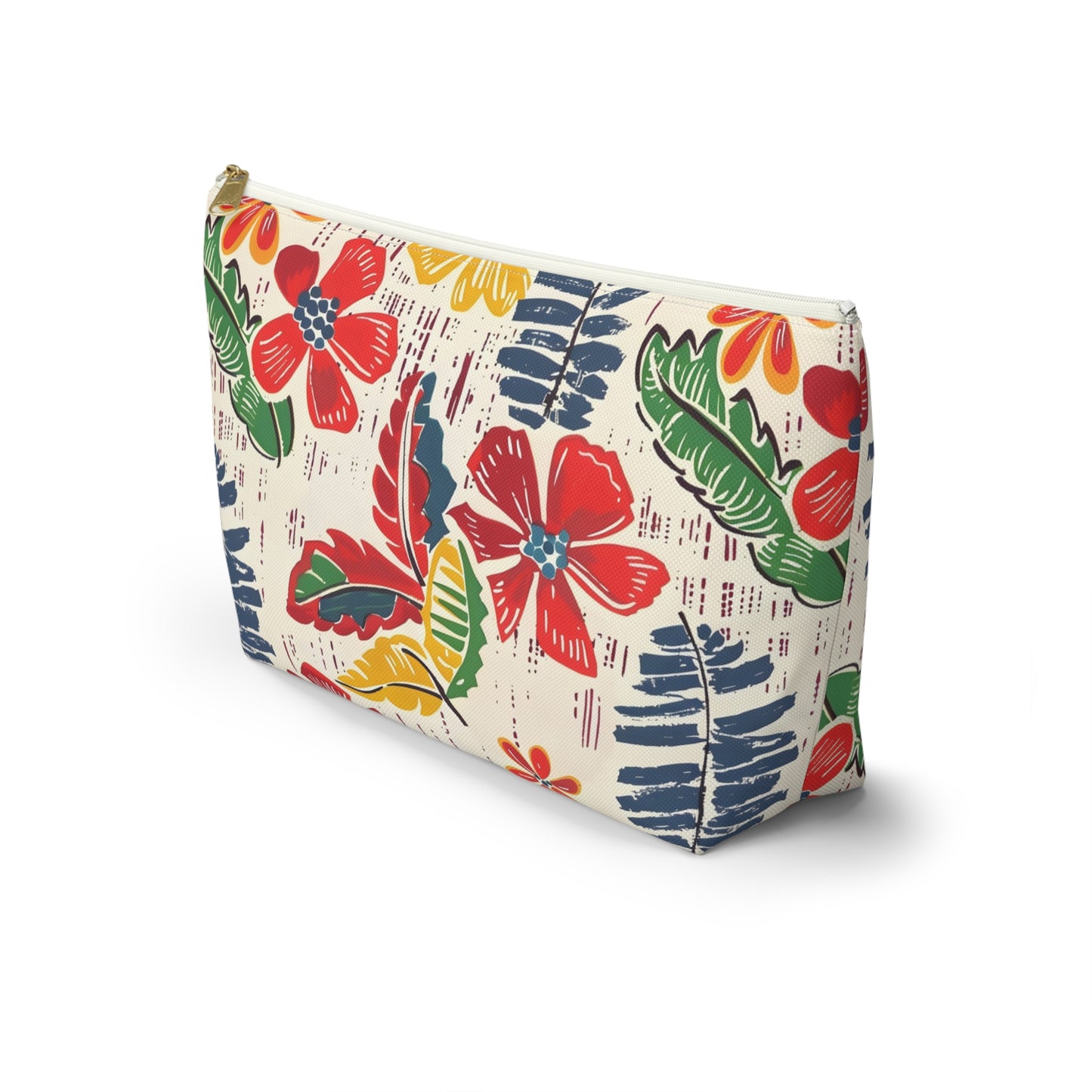 Mahjong Tile Tote Bag, Heritage Flower Tropical Preppy Accessory Pouch