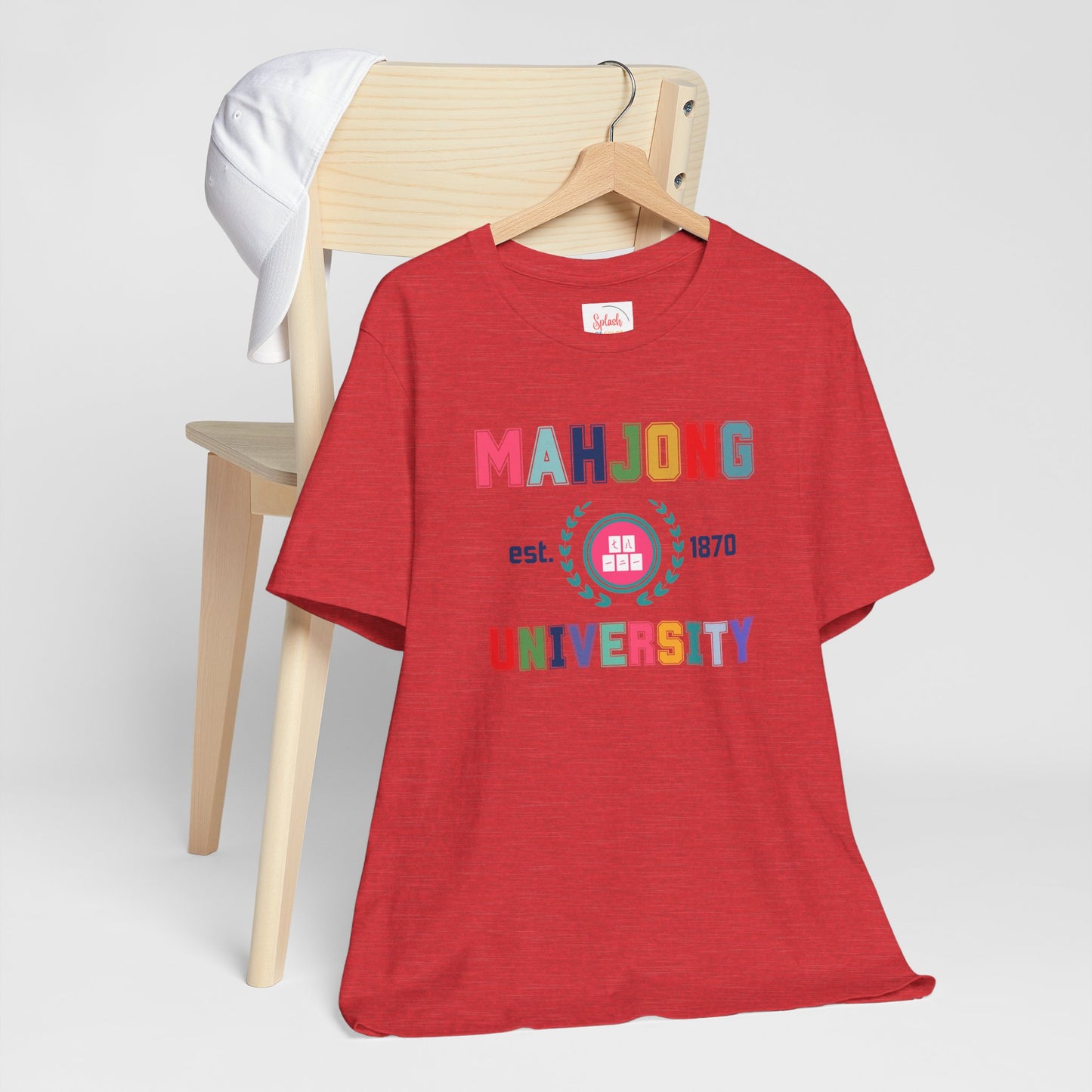 Mahjong University Unisex Tee, Fun Graphic T-Shirt, Perfect for Casual Wear Game Nights