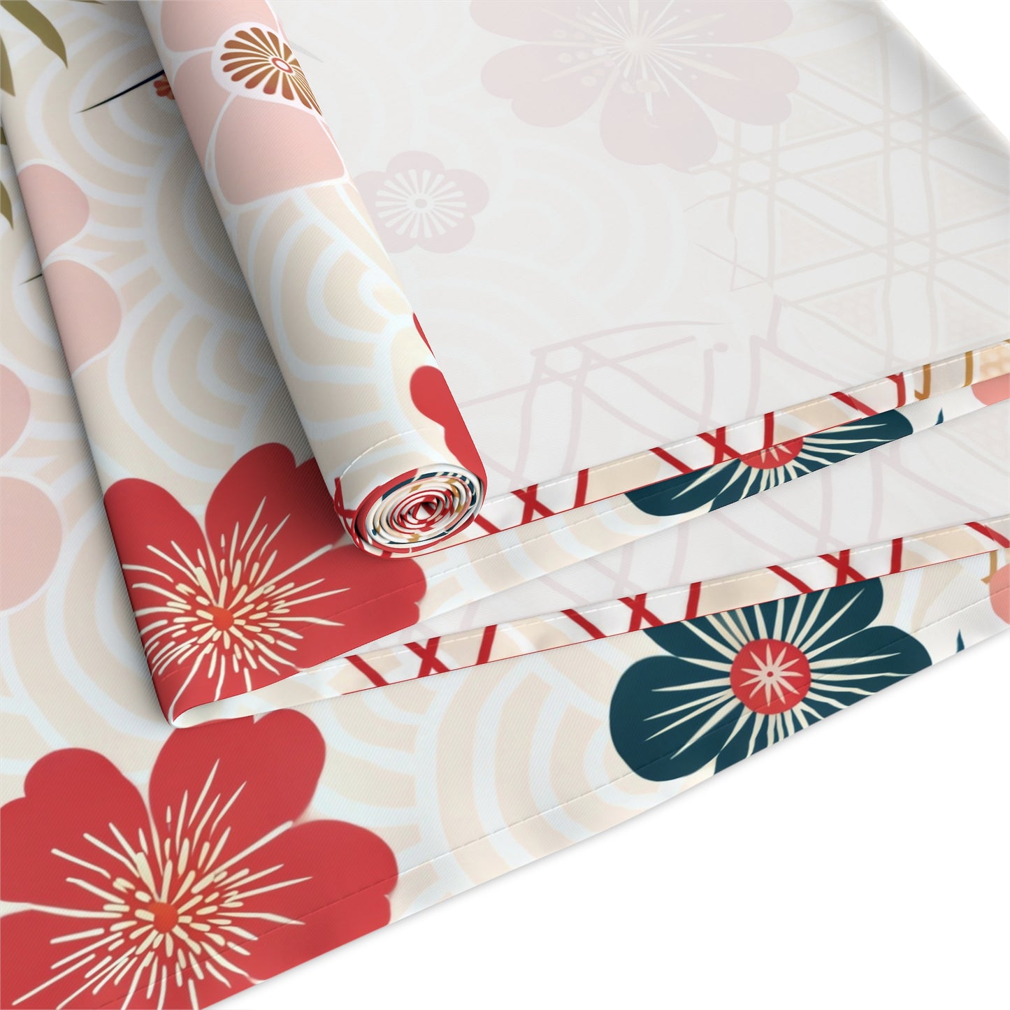 Asian Inspired Mahjong Elegant Floral Table Runner for Dining, Perfect Gatherings, Mahj Parties Weddings, Holidays, and Special Occasions
