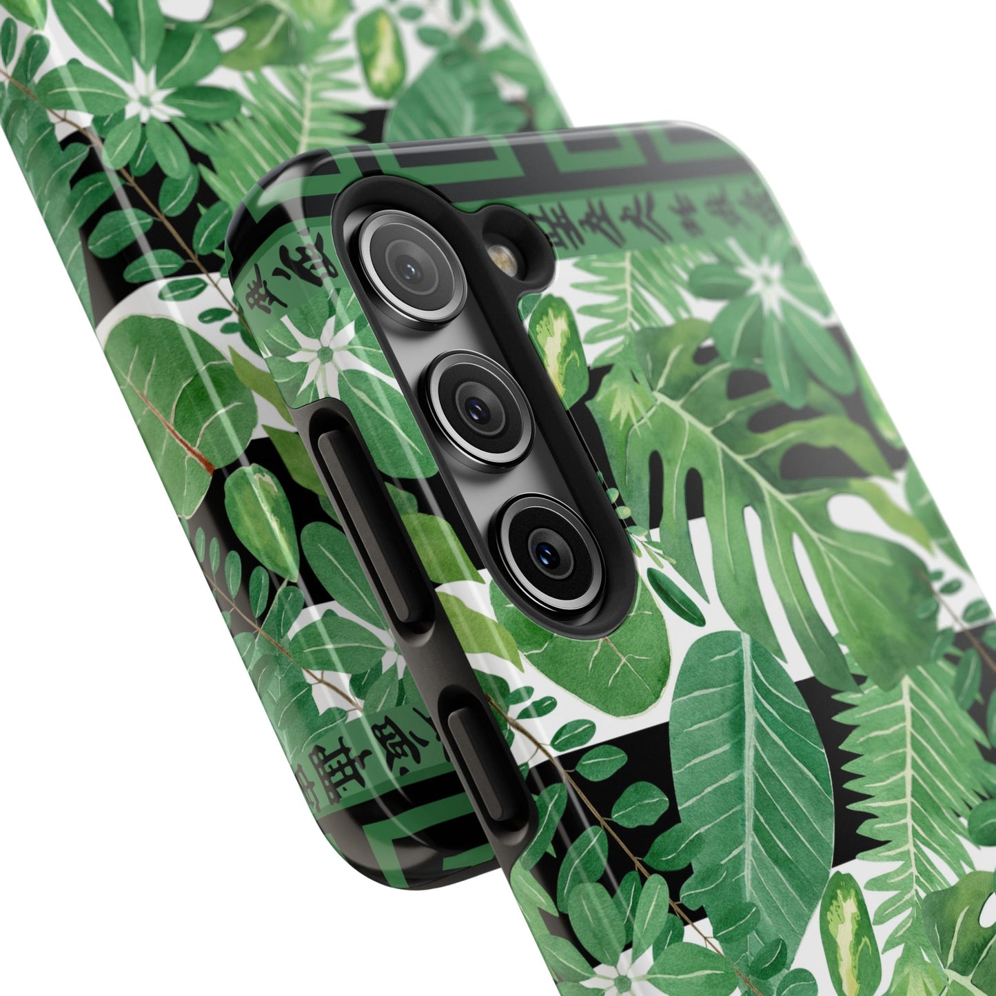 Tropical Mahjong Phone Case Tough Phone Case, Monstera Boho Style