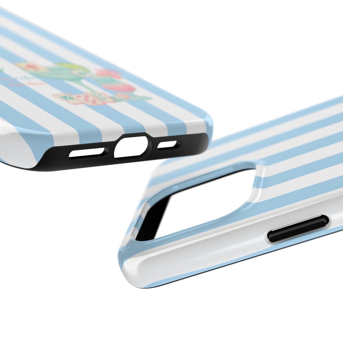 Mahjong Phone Case, Funny It's Kong O' Clock Somewhere, Blue White Preppy Style