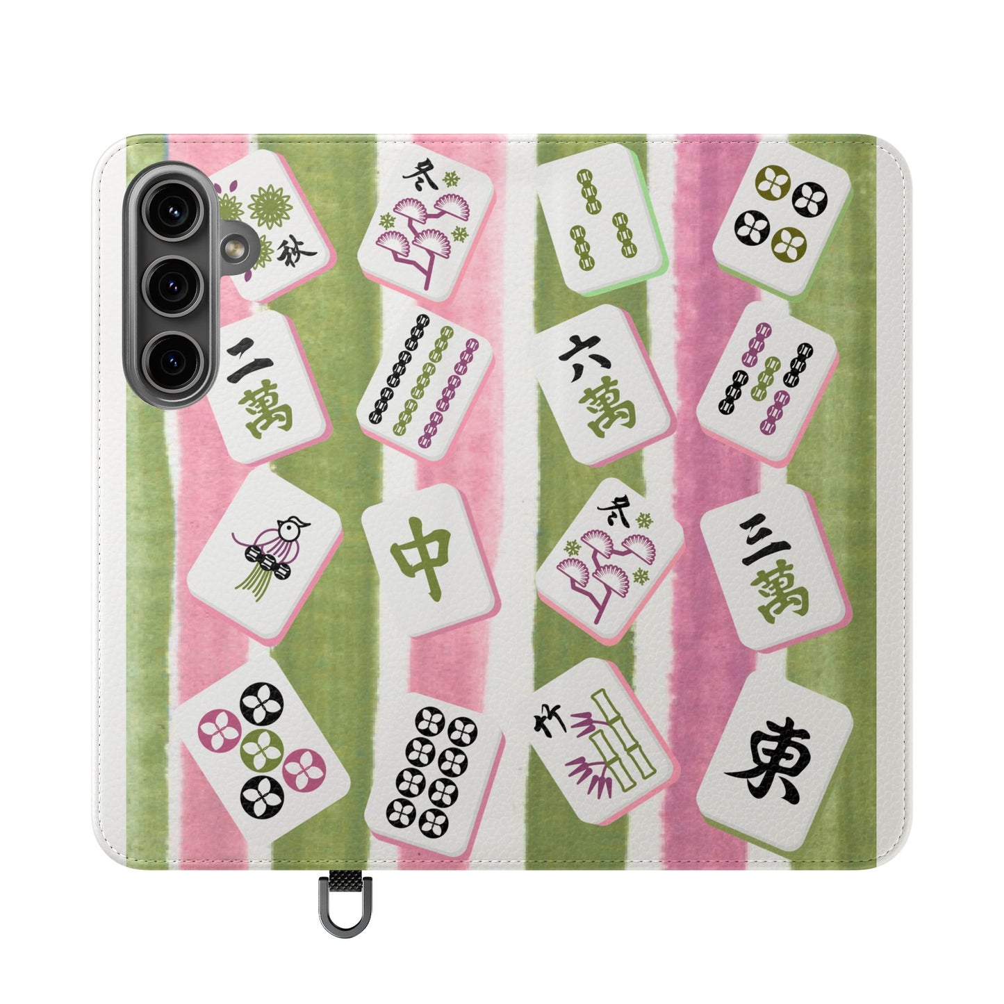 Colorful Mahjong Flip Cases for Phones, Unique Phone Cover, Gift for Gamers, Handheld Device Protection, Stylish Phone Accessory