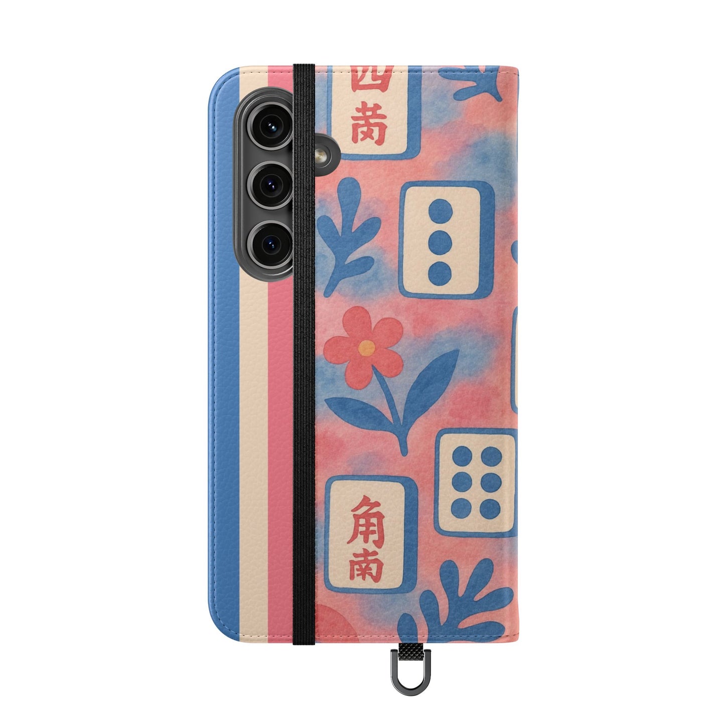Mahjong Watercolor Artistic Flip Case for Phones, Stylish Wallet Cover, Trendy Phone Accessory, Ideal Gift for Friends, Protective Phone Sleeve