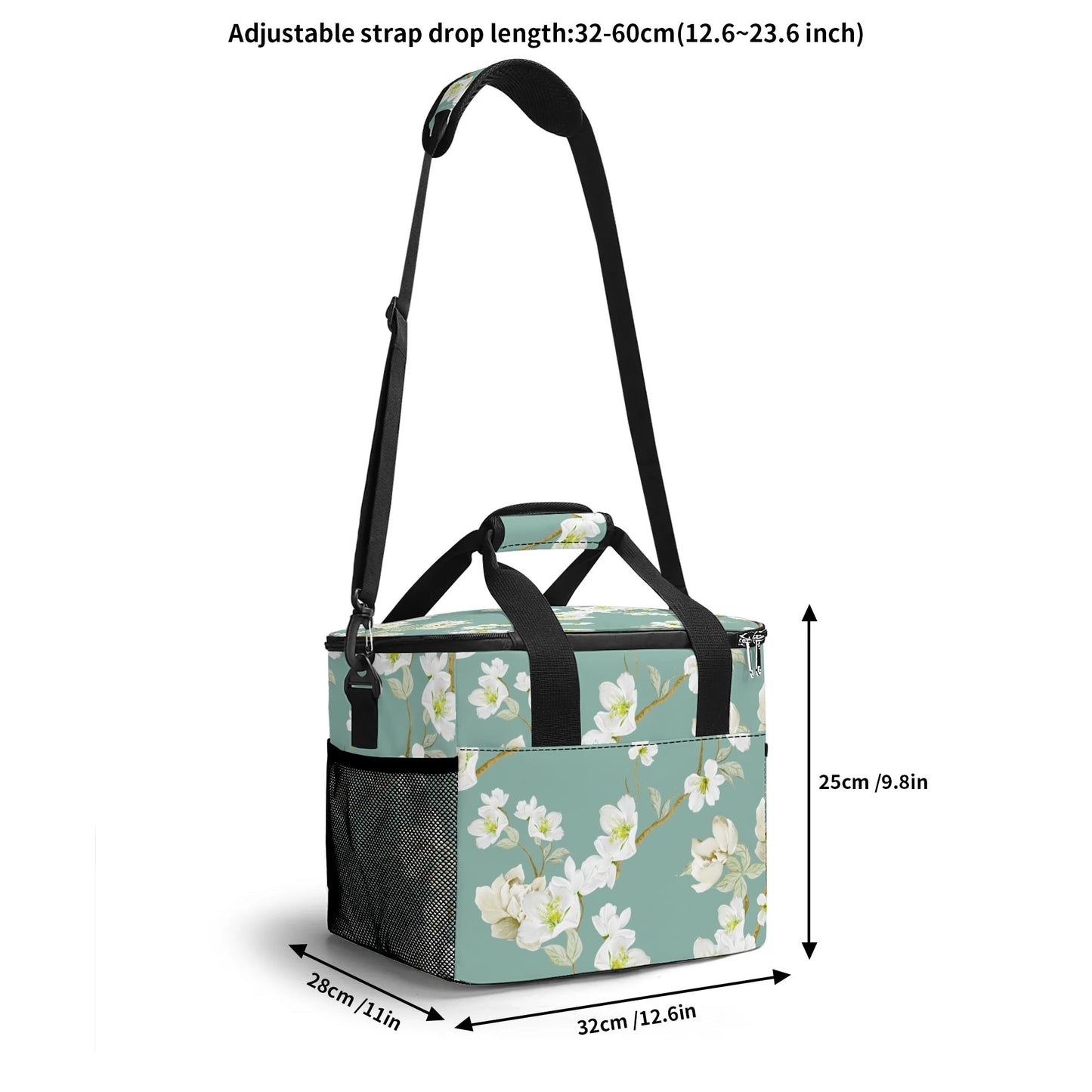 Whimsical Dogs Playing Mahjong Floral Asian Designed Cooler Bag For Game Nights Or Pool Side