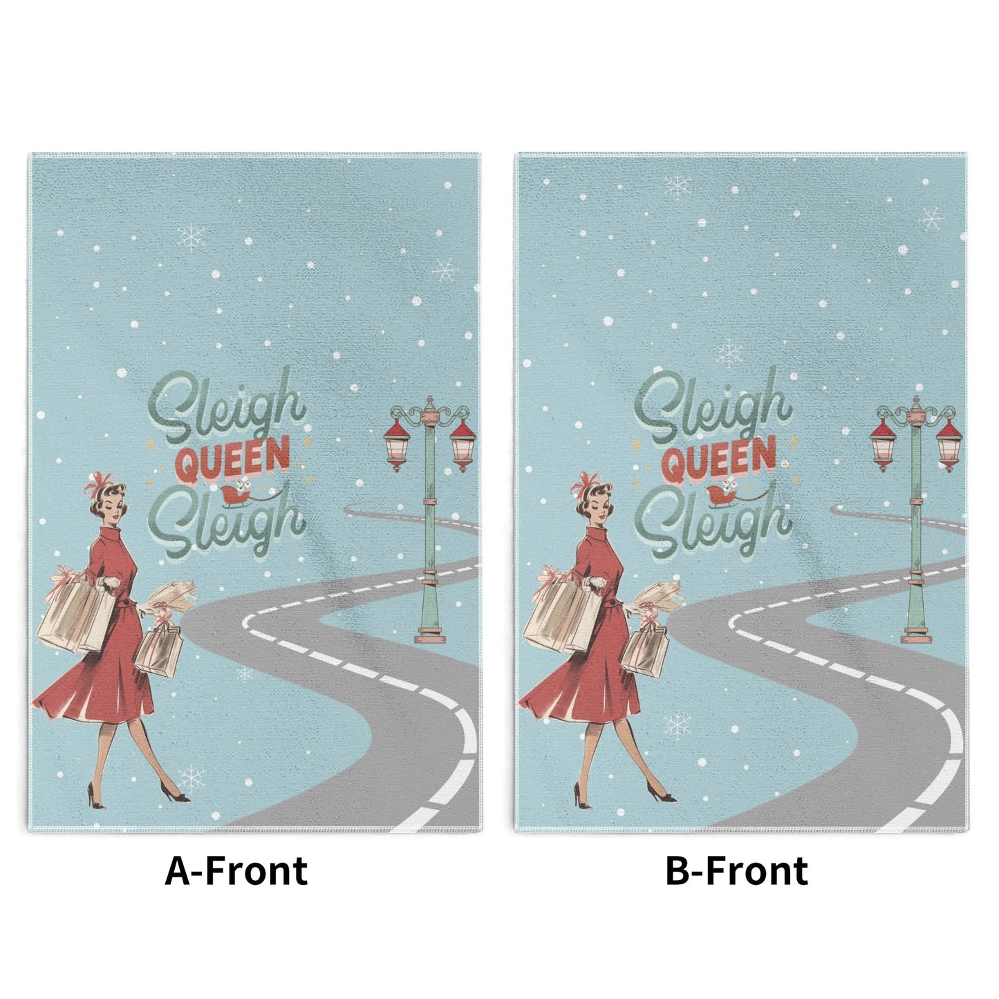 Mahjong Christmas Kitchen Bath Tea Towels, Funny Sleigh Queen Vintage Nostalgia Mahj Gift