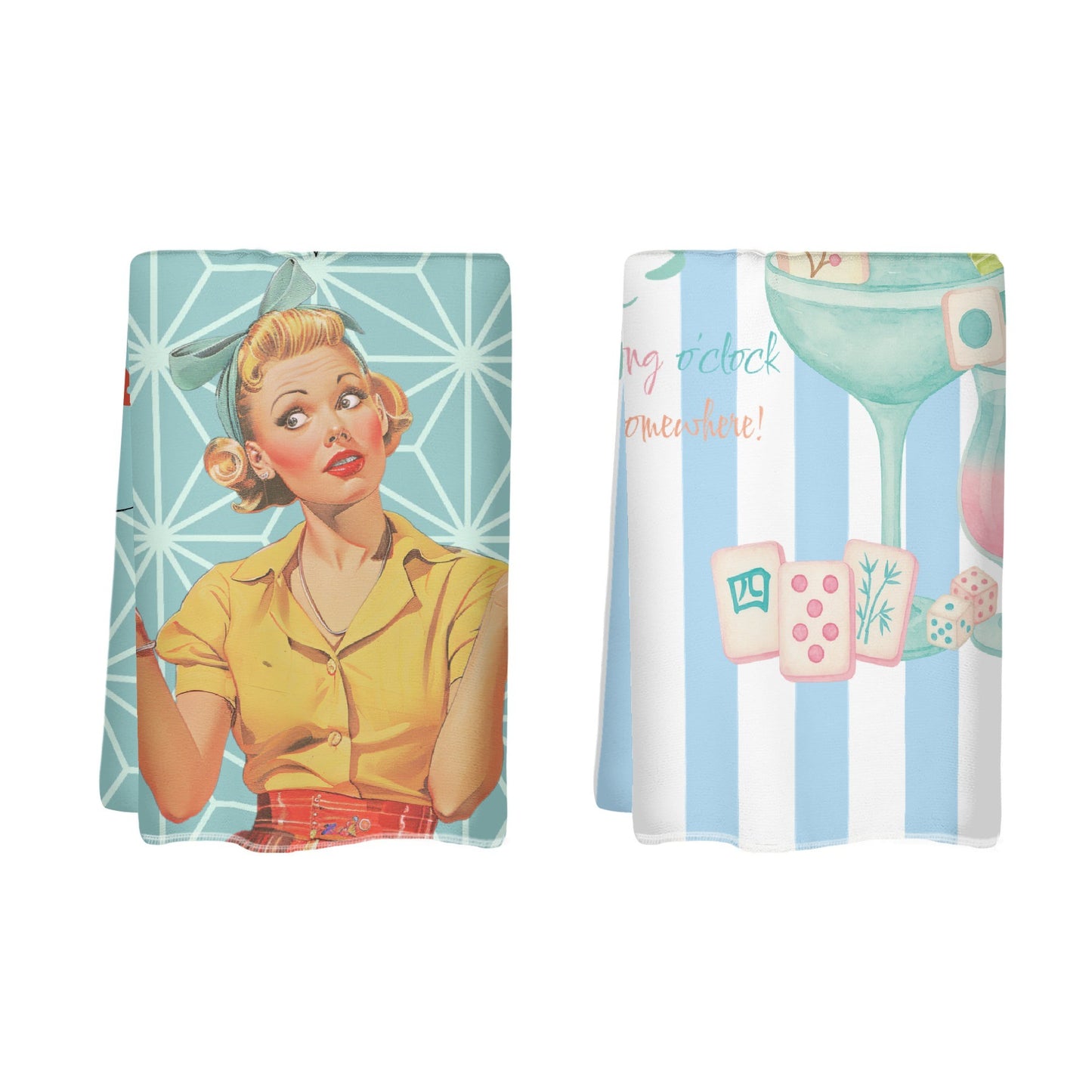 Funny Mahjong Dish Towels Mahjong Puns