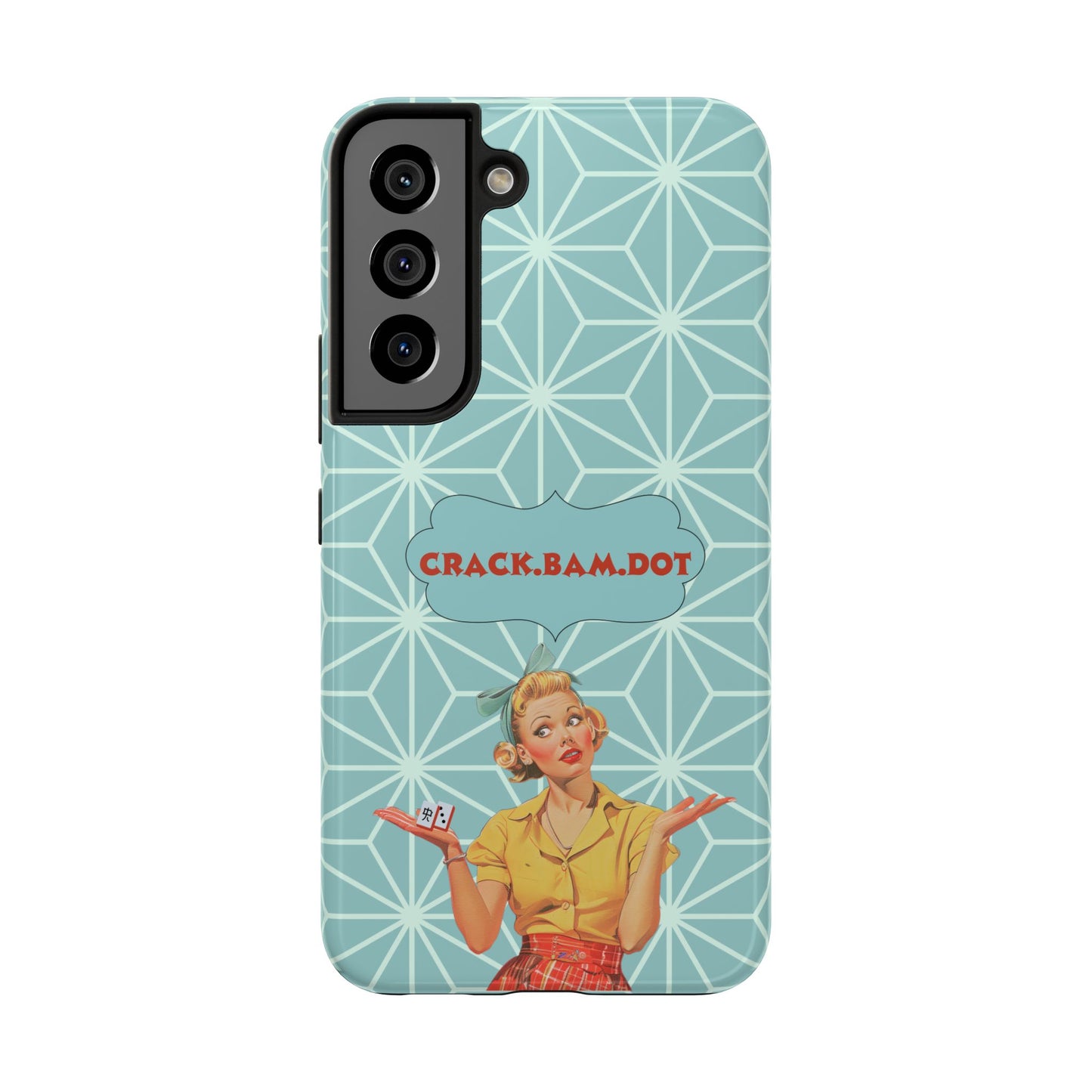Mahjong Funny Phone Case, Crack Bam Dot Vintage Style, Funny Gift for Friends, Durable Protection, Perfect for Any Occasion
