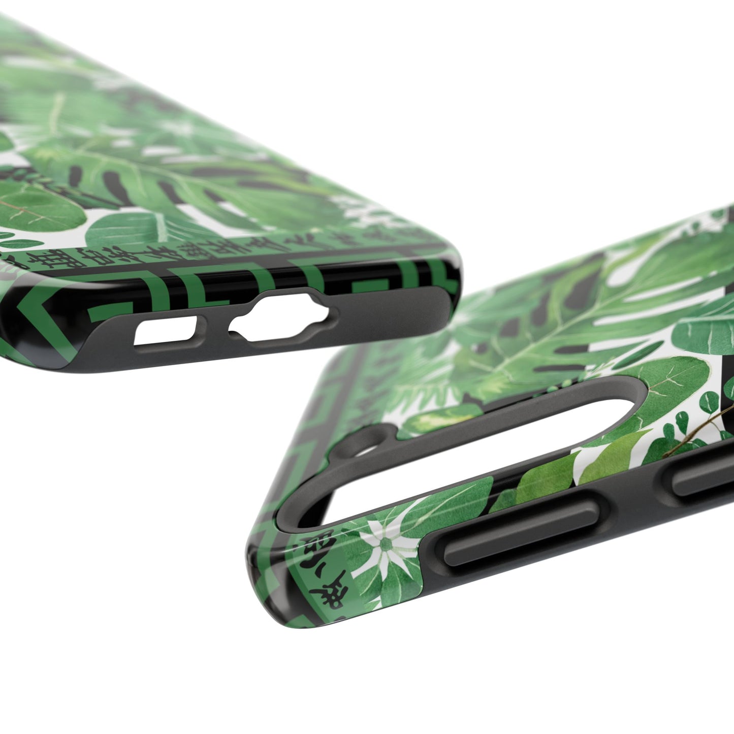 Tropical Mahjong Phone Case Tough Phone Case, Monstera Boho Style