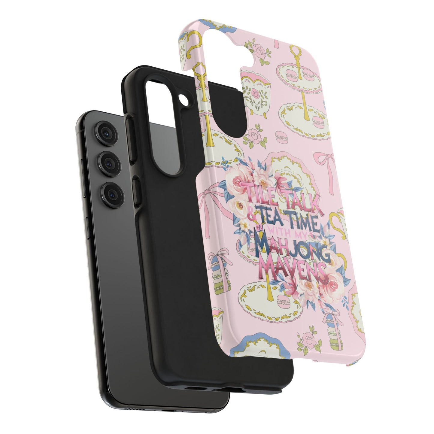 Tea Time Mahjong Phone Case - Stylish Tough Phone Case for Gamers, Tea Lovers, Unique Gift, Protection, Fun Design