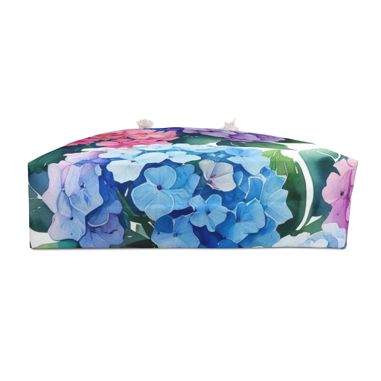 Hydrangea Floral Mahjong Tote Bag Weekender Bag | Watercolor Blue Pink Purple - Splash of Color Co.